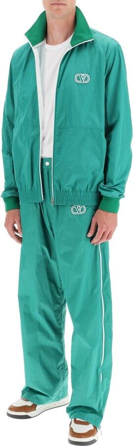 Valentino o1y0525 Logo Shell Bomber Jacket in Green Size US M / EU 48-50 / 2 - 4 Thumbnail