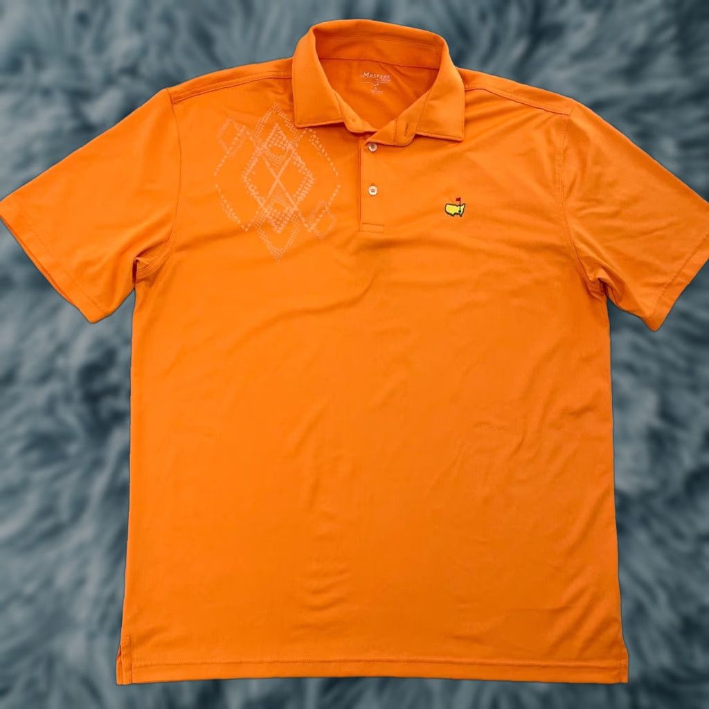 Vintage Masters Shirt Adult Large Orange Polo Tech Performance Golf Logo Mens L Shirt Masters Polo Tech Performance Golf Logo Mens Large Orange L Size US L / EU 52-54 / 3 - 1 Thumbnail