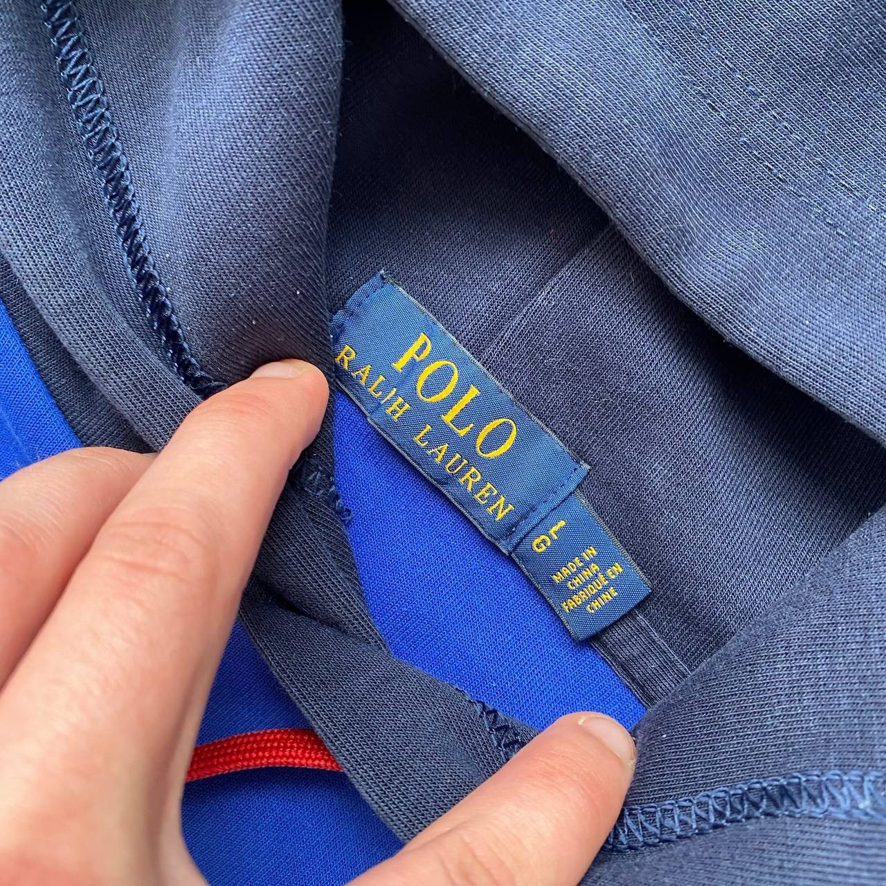 Polo Ralph Lauren × Vintage Vintage polo Ralph Lauren hoodie big USA flag logo Size US L / EU 52-54 / 3 - 8 Thumbnail
