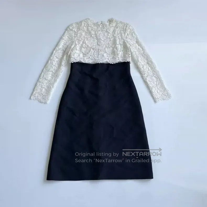 Valentino Valentino Black and white lace dress Size M / US 6-8 / IT 42-44 - 3 Thumbnail