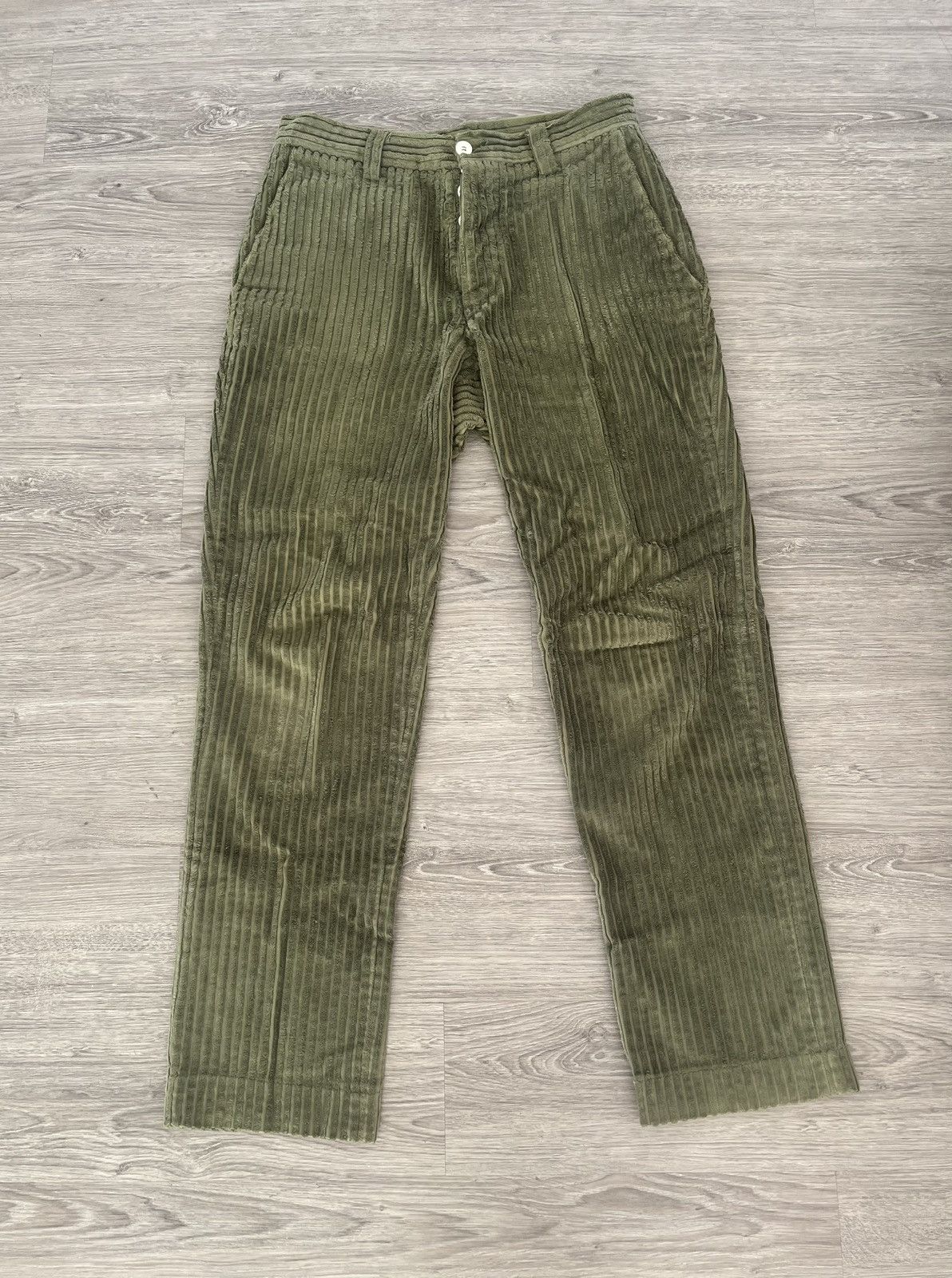 Green corduroys
