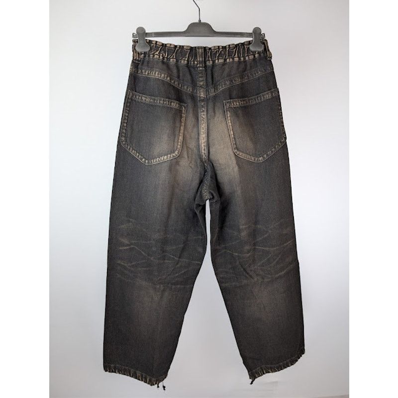 Maison MIHARA YASUHIRO o1rshd1 Amateur Sewn Wide Denim Jeans in Black Size US 32 / EU 48 - 12 Thumbnail