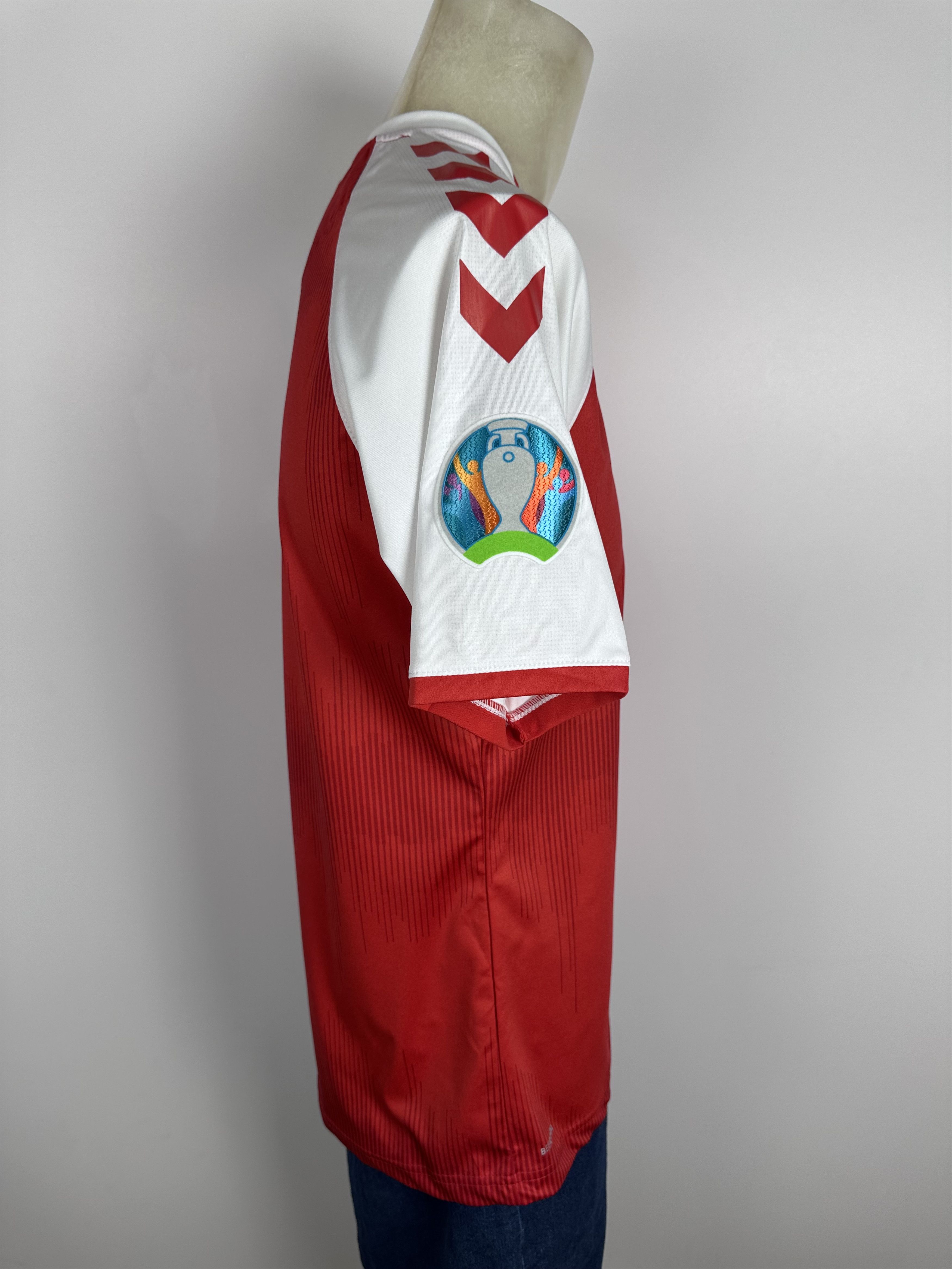 Hummel DENMARK 2021 22 HOME FOOTBALL SHIRT SOCCER JERSEY HUMMEL RED Size US L / EU 52-54 / 3 - 11 Thumbnail