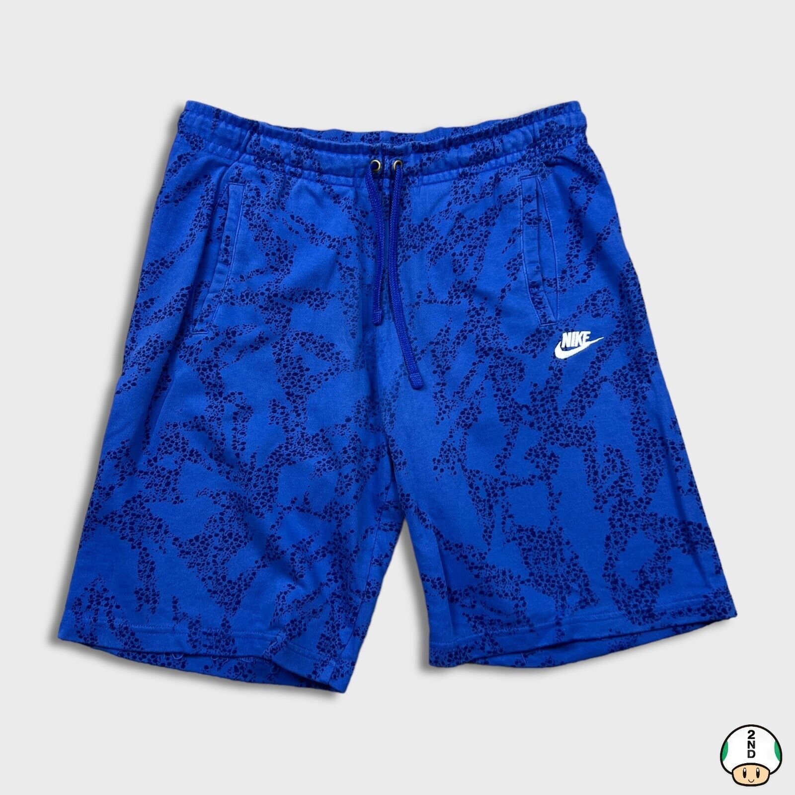 Nike × Vintage Nike Sportswear Shorts Medium Swoosh AOP Pocketed Athletic Size US 32 / EU 48 - 1 Thumbnail