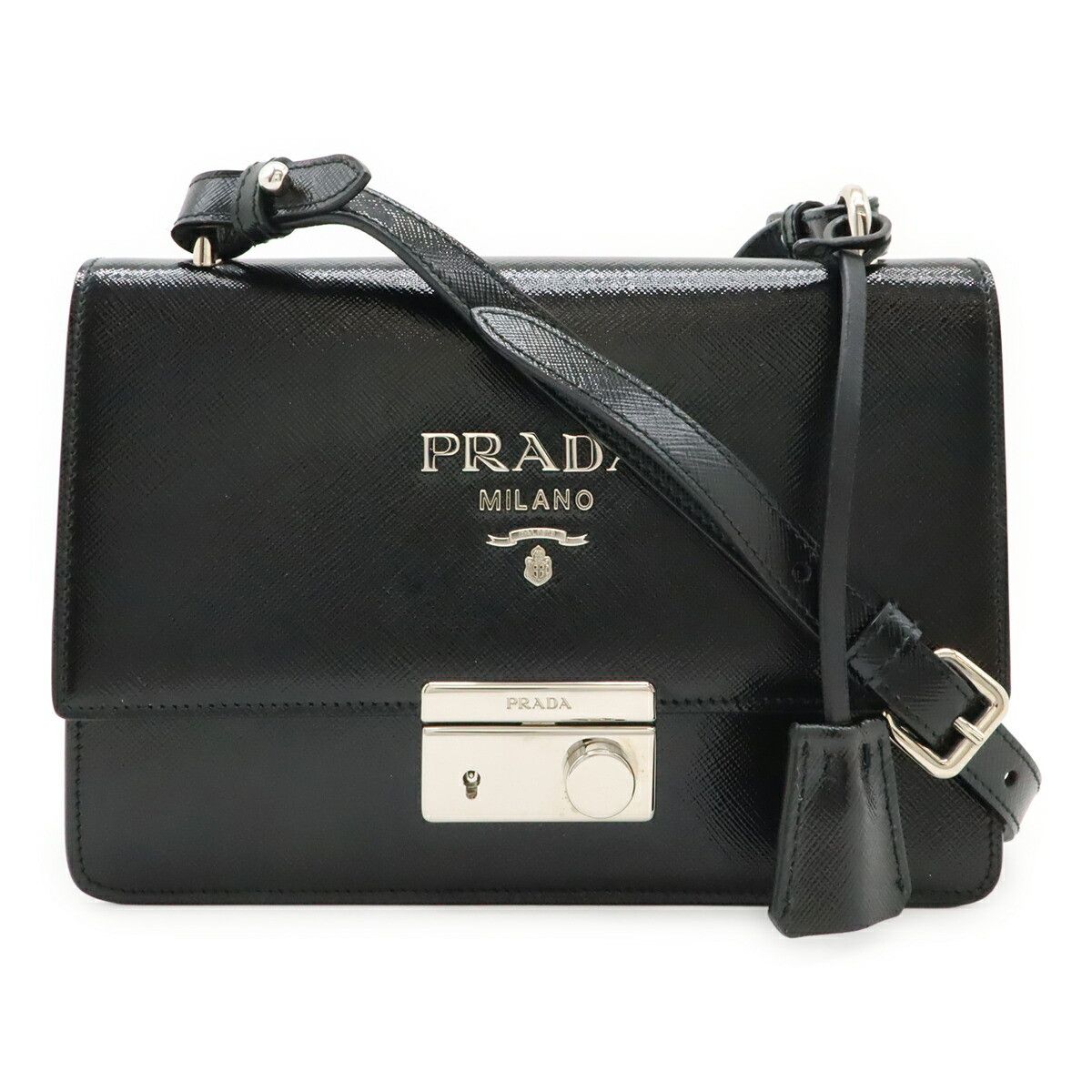 Prada Prada Prada Patent Leather 2way Shoulder Bag Leather Shoulder Bag 1BD162 DUTY FREE for USA Size ONE SIZE - 1 Thumbnail