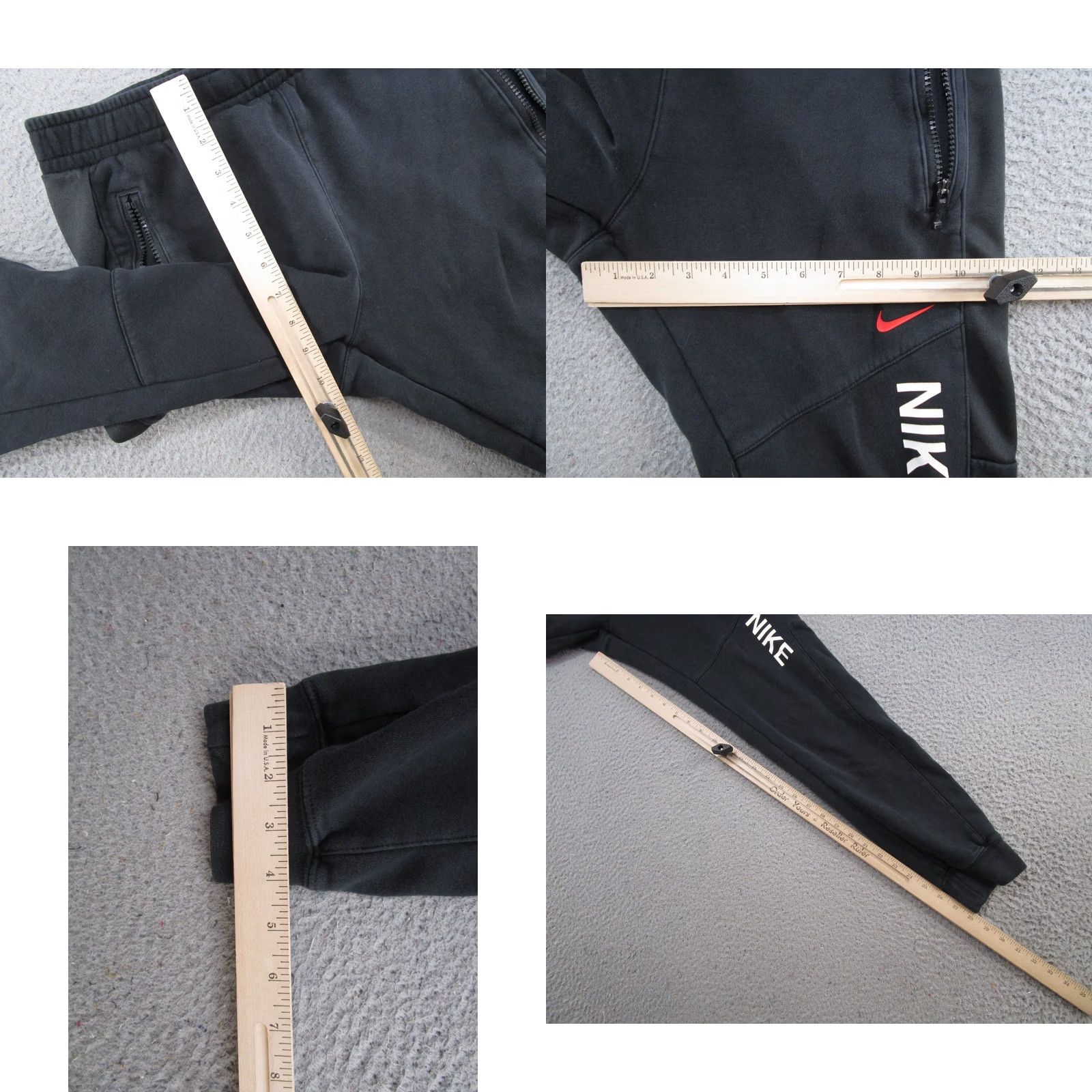 Nike NIKE Joggers Mens Size S Black Tech Fleece Gym Sweatpants DV2330 Zip Pockets Size US 29 - 8 Thumbnail