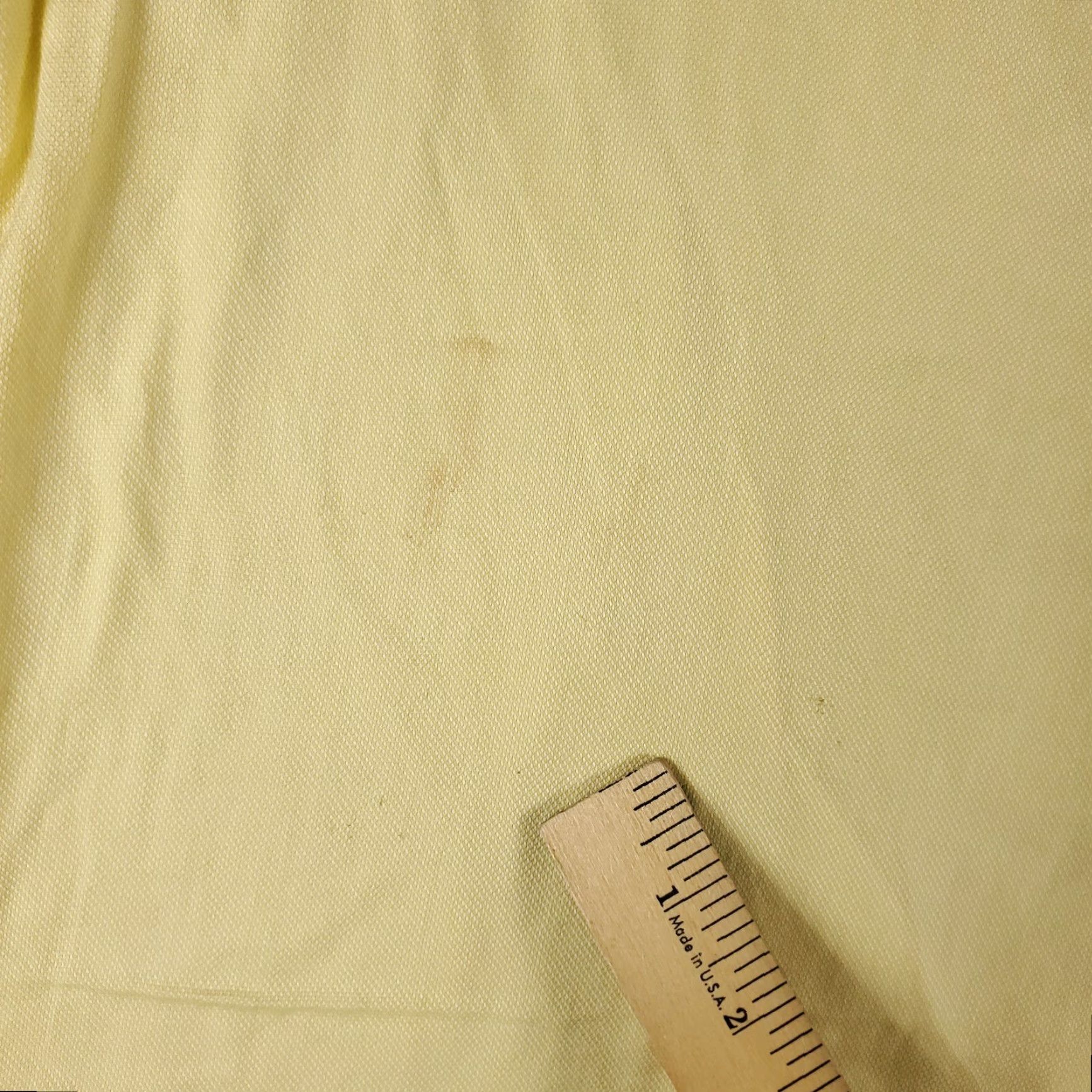Ralph Lauren Ralph Lauren Dress Shirt Mens 17.5 Yellow Button Up Long Sleeve Cotton 100% Classic Formal Casual - Mens Shirt Size 46R - 3 Thumbnail