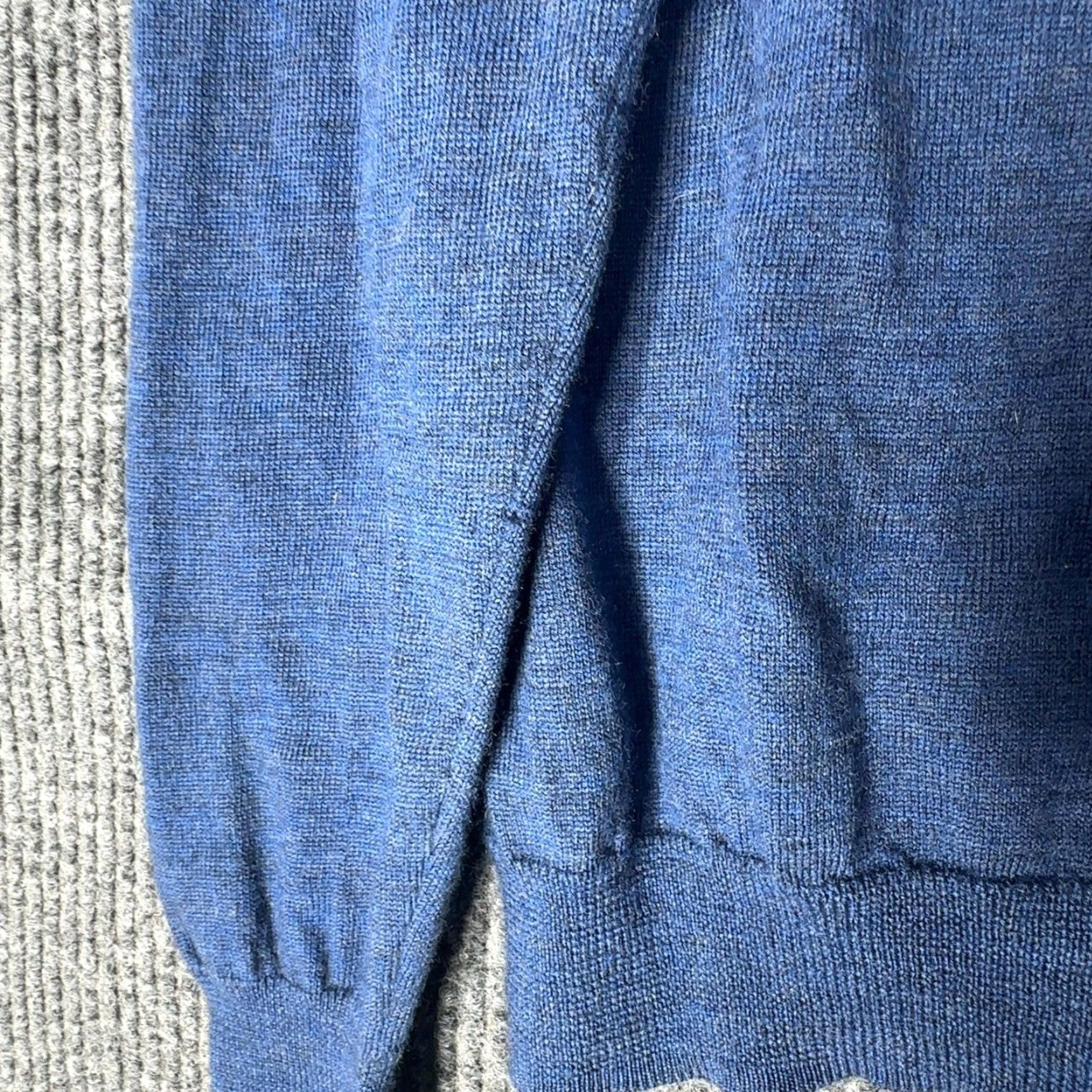 Brooks Brothers Brooks Brothers Merino Wool Polo Sweater Mens M Blue Long Sleeve Knit Regular Pullover Size US M / EU 48-50 / 2 - 7 Thumbnail