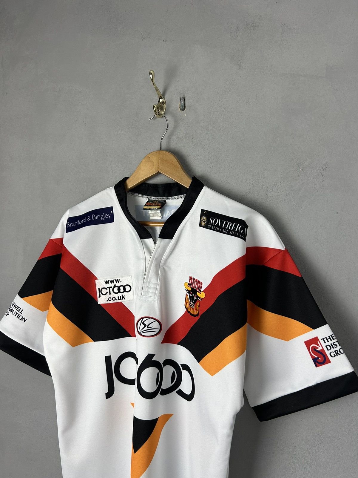 Vintage Bradford Bulls Rugby Jersey Shirt ISC Dobby #9 Super League Size US S / EU 44-46 / 1 - 3 Thumbnail
