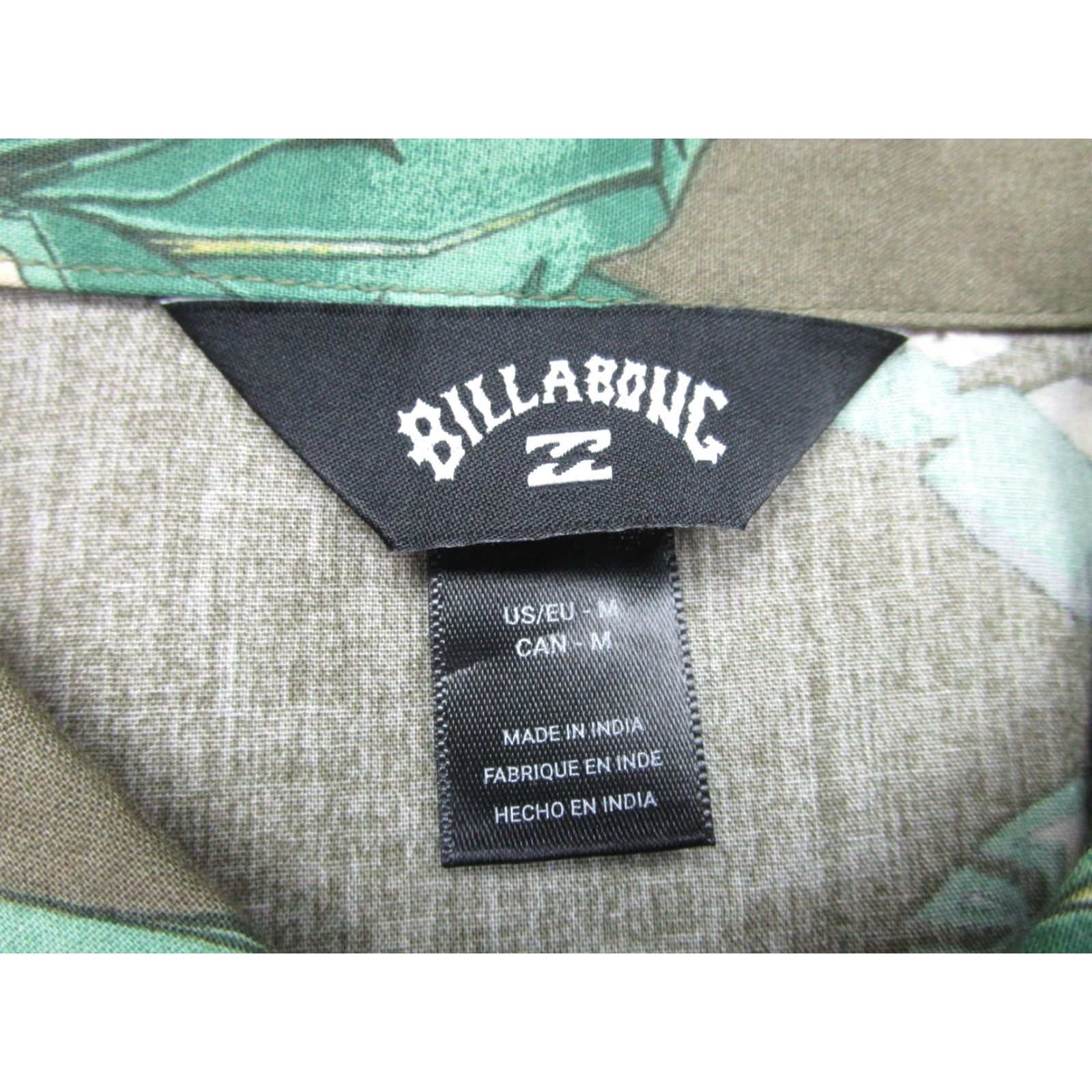 Billabong Billabong Shirt Mens Medium Green Hawaiian Aloha Button Front Cotton Size US M / EU 48-50 / 2 - 6 Thumbnail
