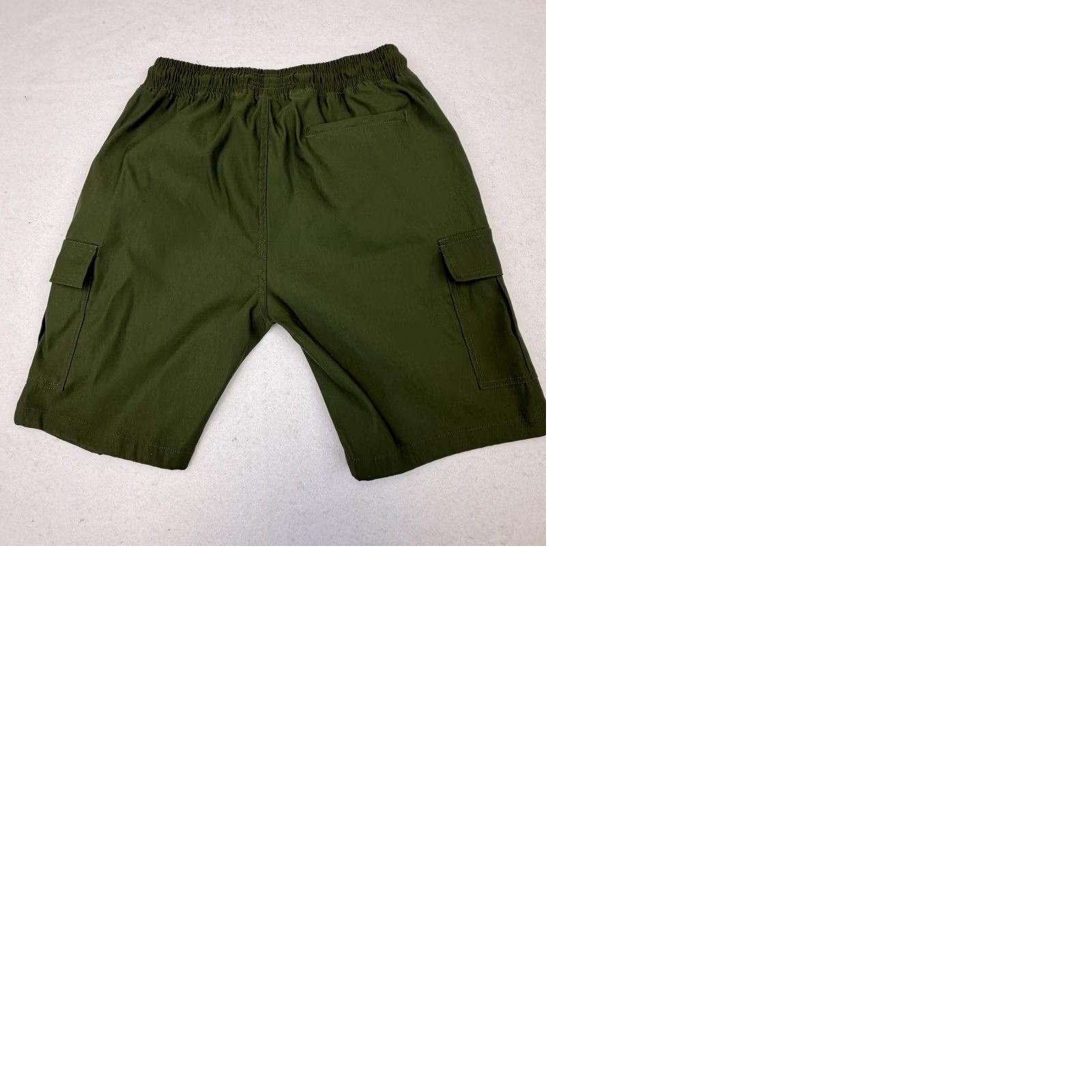 Vintage TECH TWILL Cargo Shorts Mens Medium Green Elastic Drawstring Pockets Casual Size US 31 - 9 Thumbnail