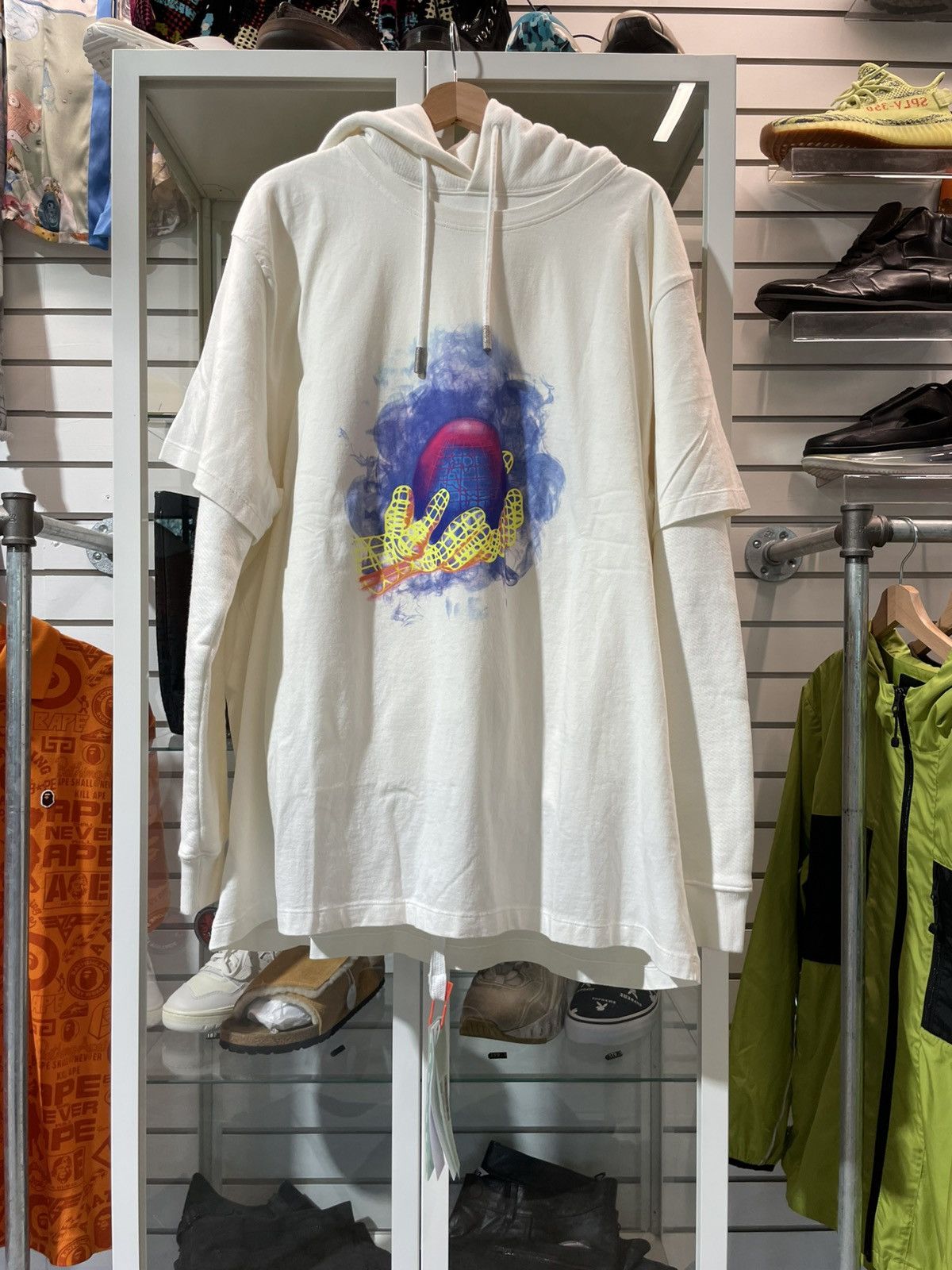 Off-White OFF-WHITE SIDE BAND STRIPE ZIP-UP HOODIE | Grailed