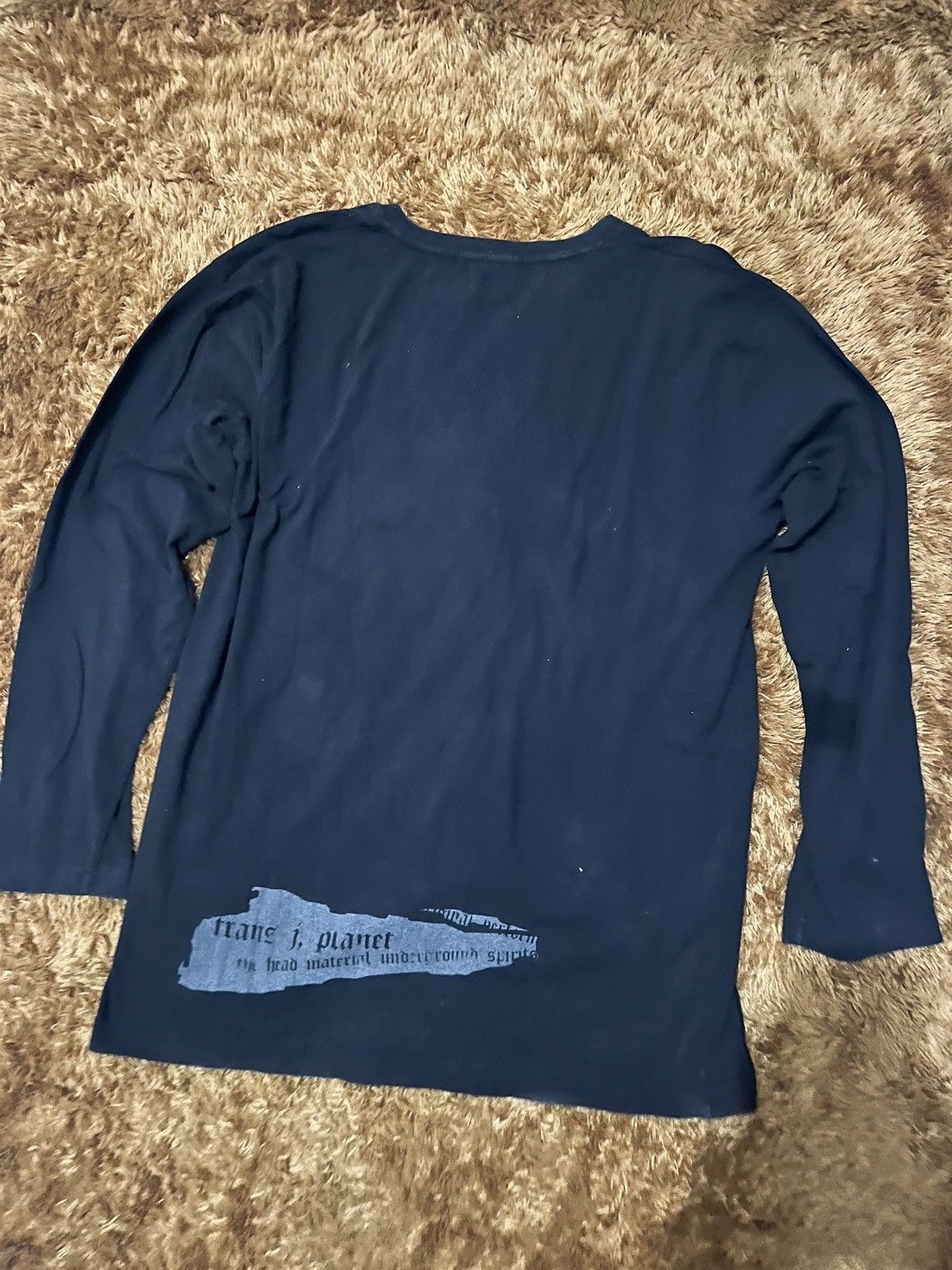Japanese Brand Trans J Planet Quote Grunge Poem Style Long Sleeve Tshirt Size US XL / EU 56 / 4 - 5 Thumbnail
