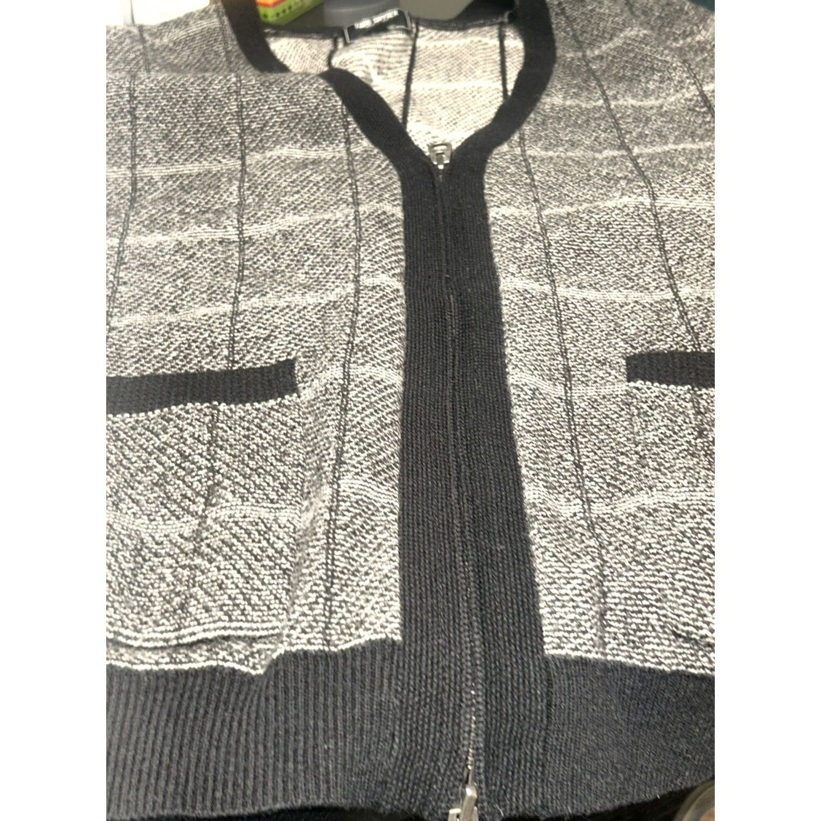 Todd Snyder Todd Snyder Sweater Men Small Gray&black Zip Up 2 Pocket Casual Knit Pullover Crew Neck Long Sleeve, Relaxed Fit, Regular Size, Gray, Pockets, Casual Size US S / EU 44-46 / 1 - 5 Thumbnail