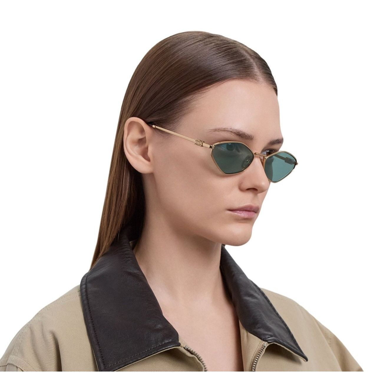 Miu Miu NEW MIU MIU SUNGLASSES MU56ZS 5AK04M GREEN MU 56ZS, SMU 56Z Size ONE SIZE - 2 Thumbnail