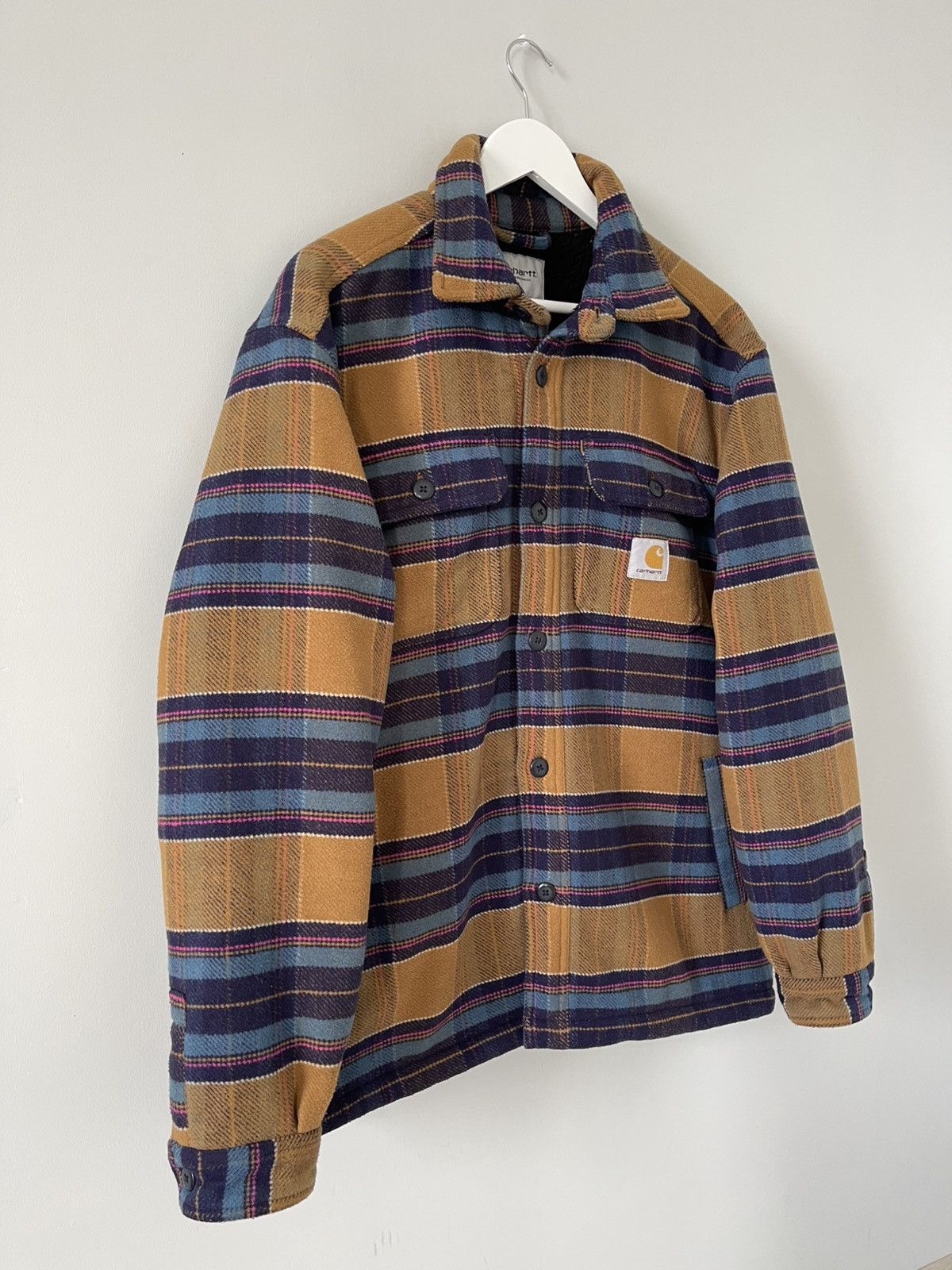 Carhartt Wip Carhartt WIP Flannel Sherpa Lined Daron Shirt Jacket Size US M / EU 48-50 / 2 - 2 Thumbnail