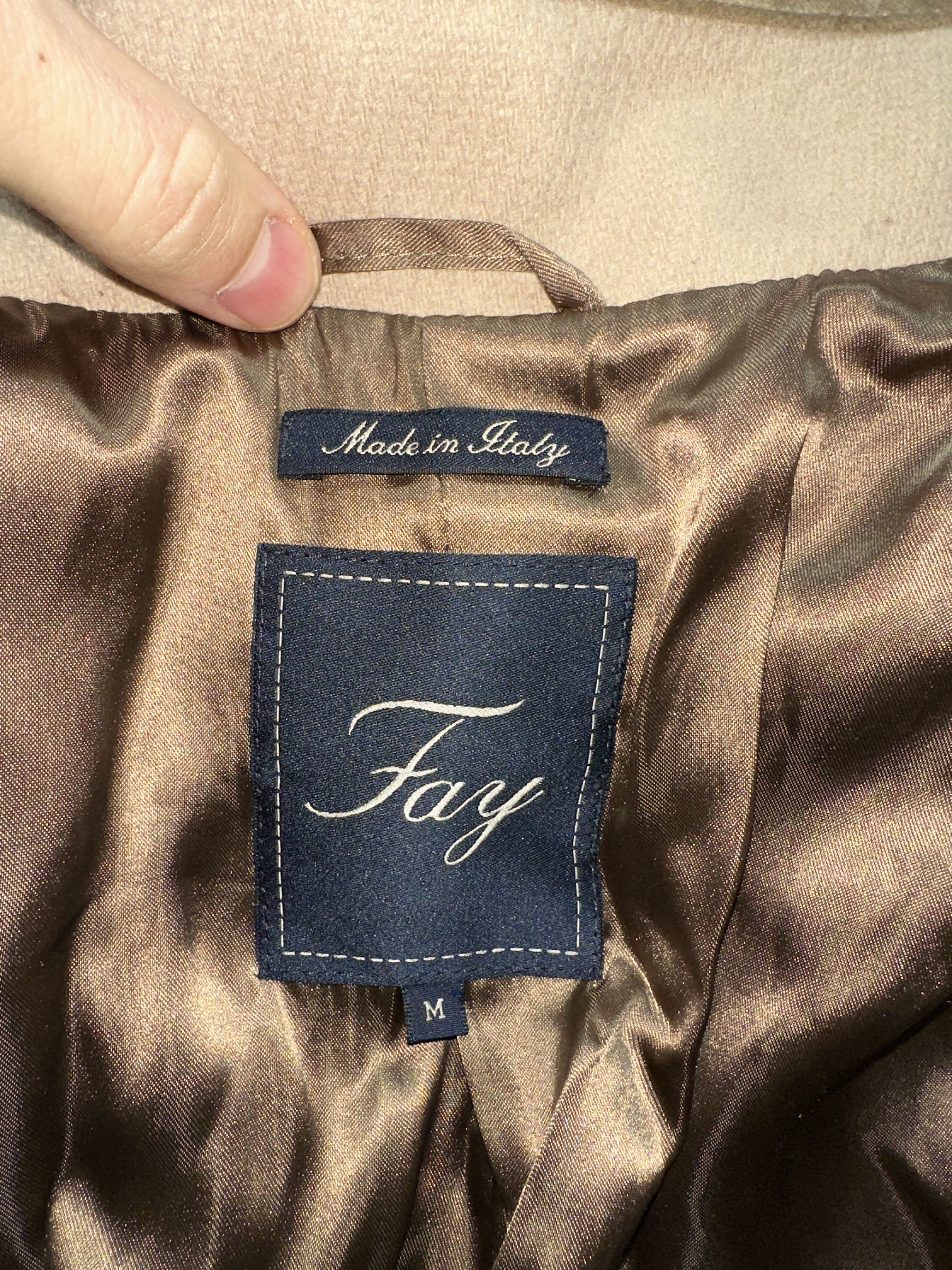 Fay Virginia Wool Coat Hook Closure Made in Italy Size M