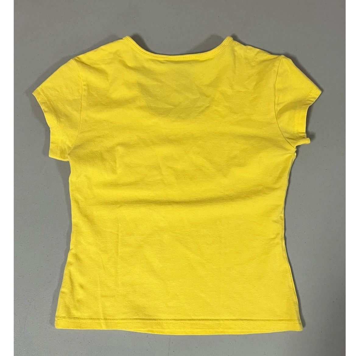 Express Express Yellow Solid Crop Top Tee T-Shirt Blouse Size XS ☀️ Size XS / US 0-2 / IT 36-38 - 3 Thumbnail