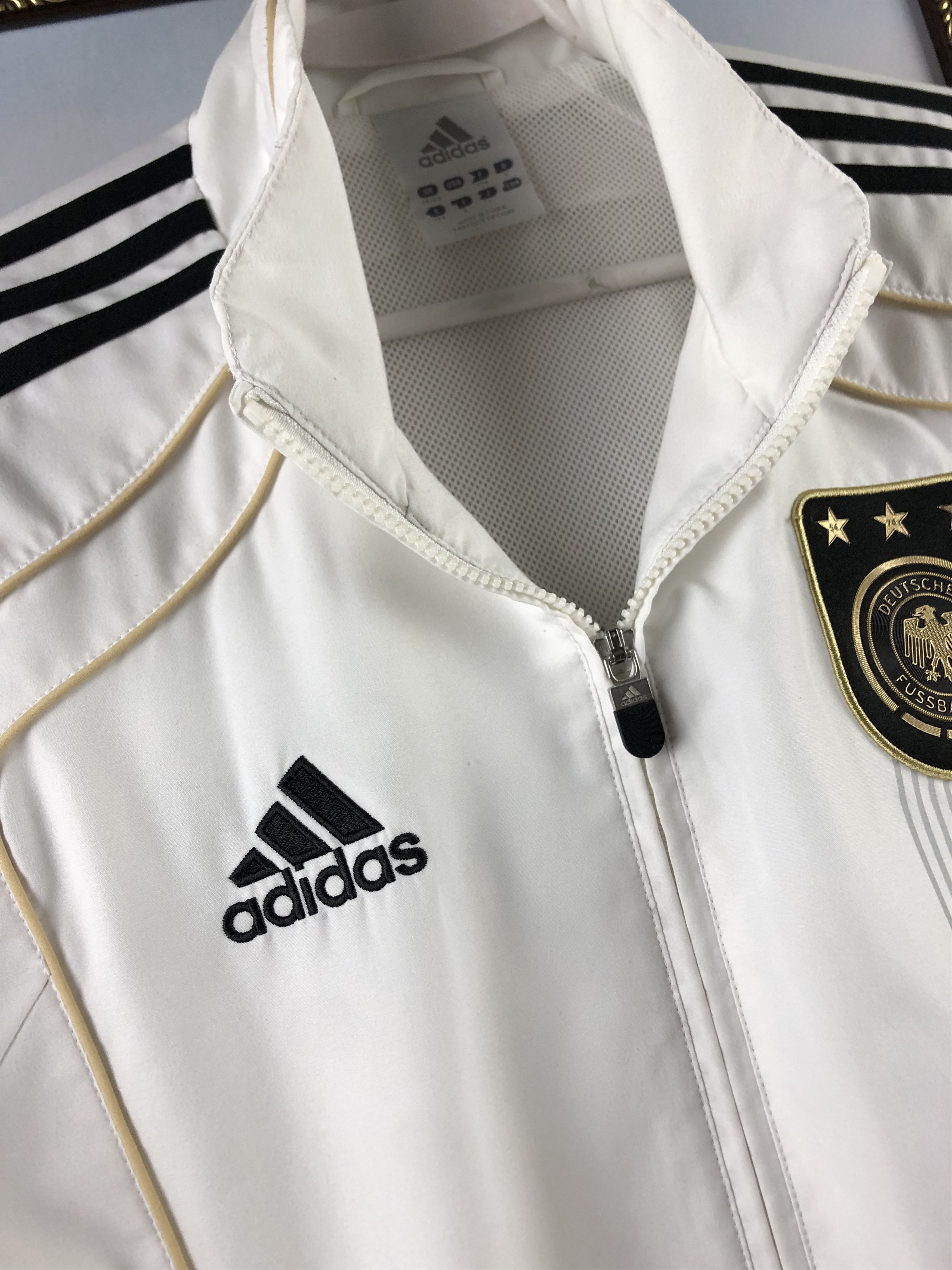 Adidas Vintage Adidas Germany Jacket Soccer Track Top White Mens Size US M / EU 48-50 / 2 - 6 Thumbnail