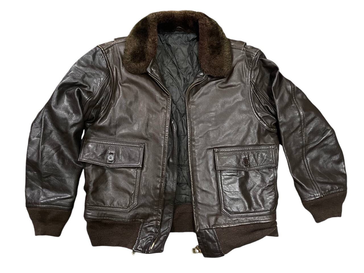Vintage 💥 Vintage A-2 Leather Flight Jacket💥 Size US M / EU 48-50 / 2 - 2 Thumbnail