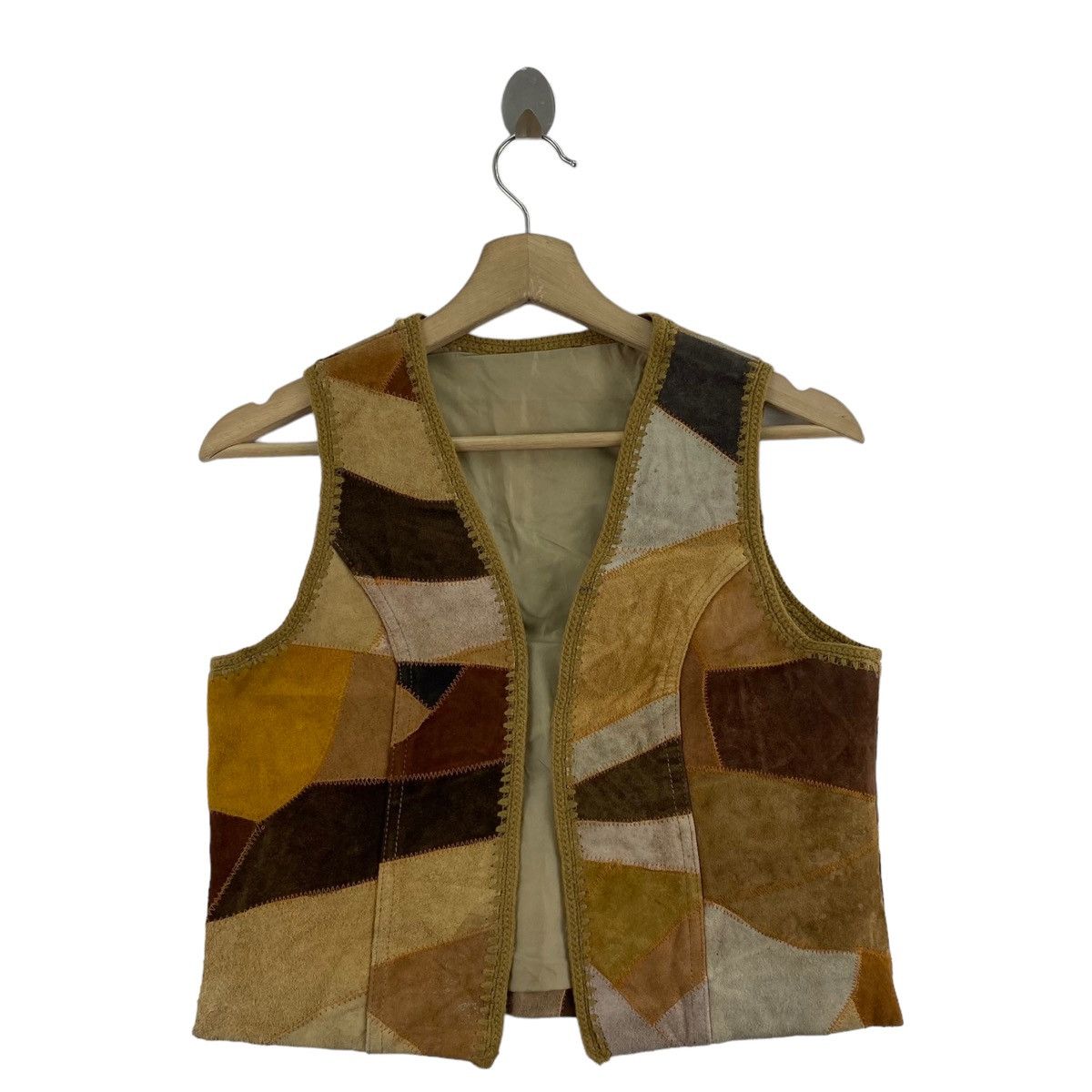 Vintage good Japanese Brand Giemon Patchwork Vest Sweater