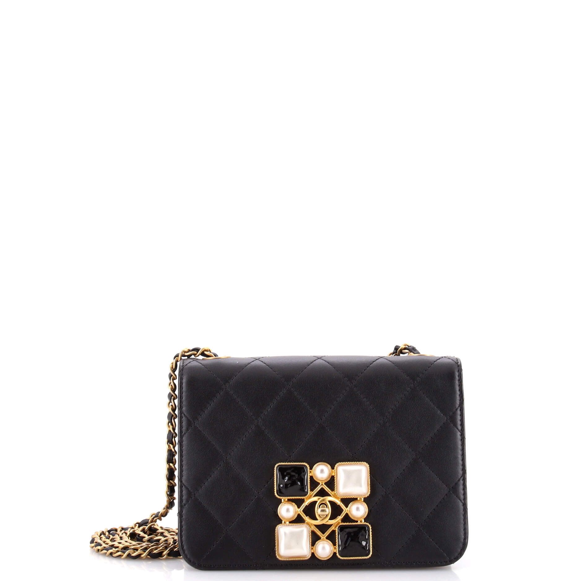 Resin and Pearl CC Full Flap Bag