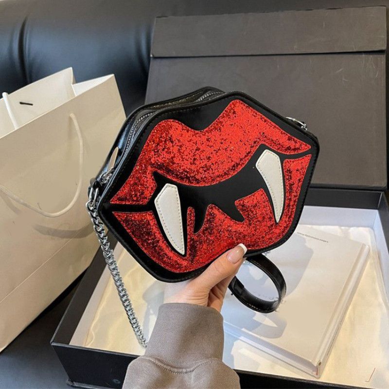 Japanese Brand × Vintage Cartoon Funny Lips Shoulder Crossbody Bag Size ONE SIZE - 2 Thumbnail