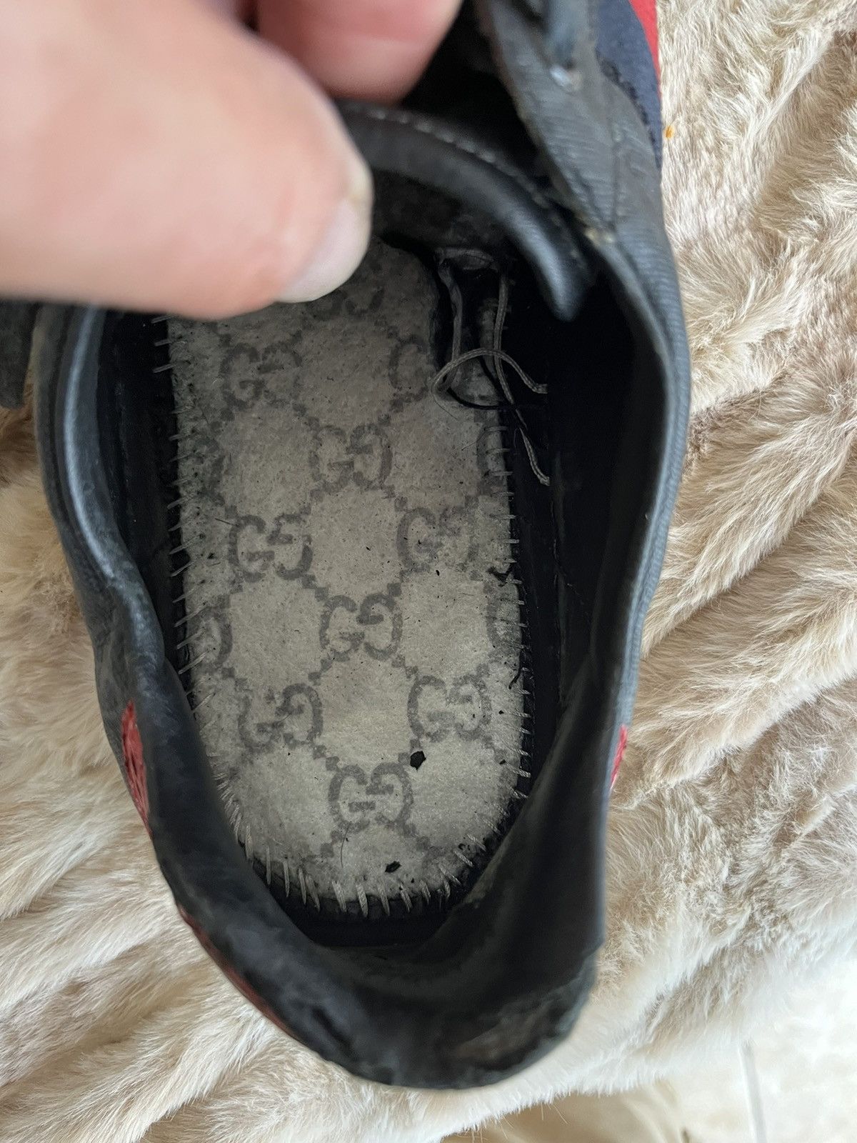 Gucci Gucci Ace Sneakers Supreme GG Monogram Web Black and Gray Size US 7 / EU 40 - 10 Thumbnail
