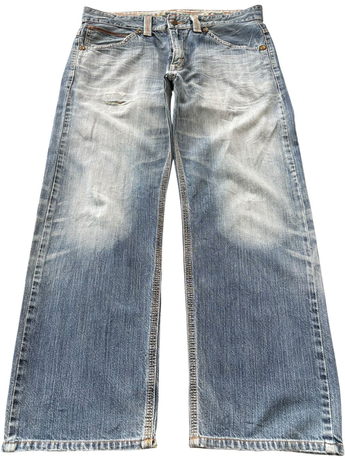 Edwin Exclusive Vintage Edwin Faded Distressed Baggy Jeans Size US 36 / EU 52 - 1 Thumbnail