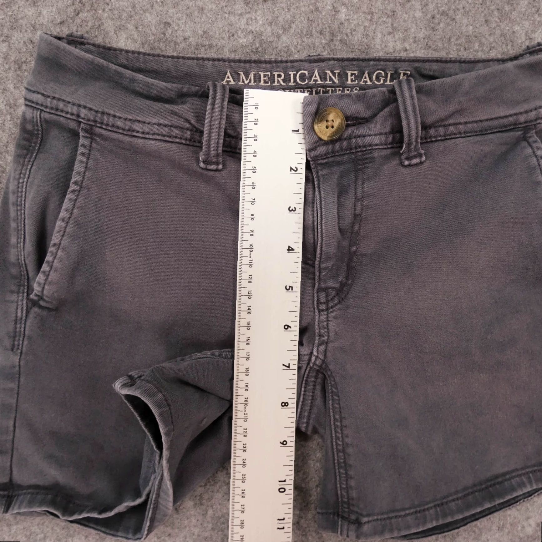 American Eagle Outfitters American Eagle Shorts Womens 0 Flat Front Chino Midi Super Stretch X Blue Size 25" / US 0 / IT 36 - 7 Thumbnail