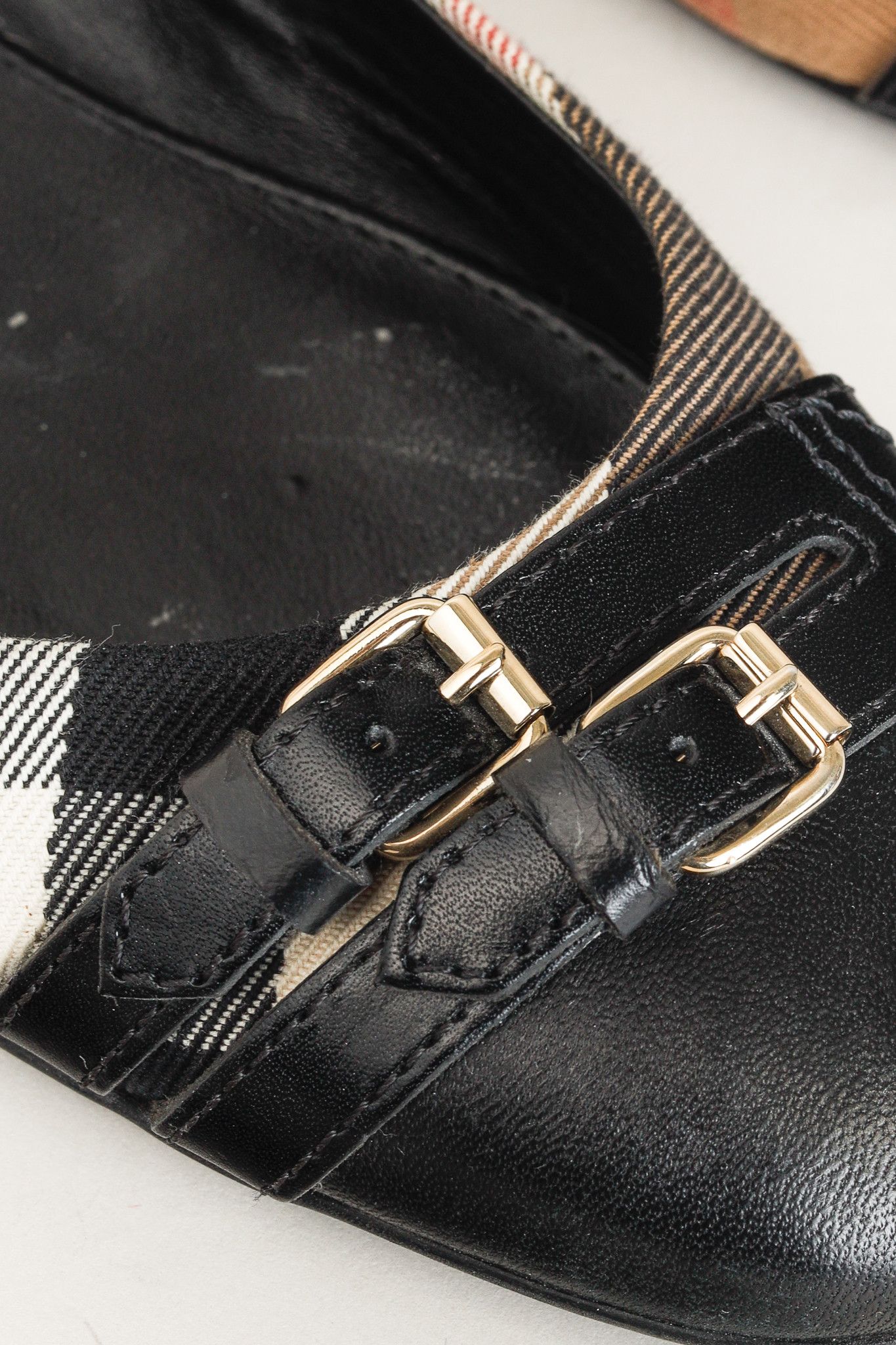 Burberry Burberry Avonwick House Check Leather-Trim Ballerina Flats Size US 9.5 / IT 39.5 - 7 Thumbnail
