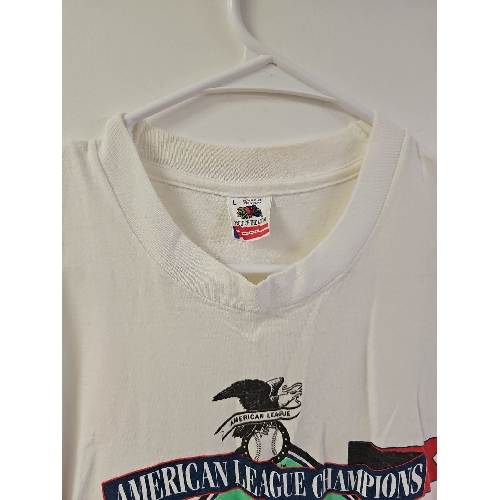 Fruit Of The Loom 1991 AL Champions Minnesota Twins T-shirt Single Stitch Sz L Size US L / EU 52-54 / 3 - 7 Thumbnail