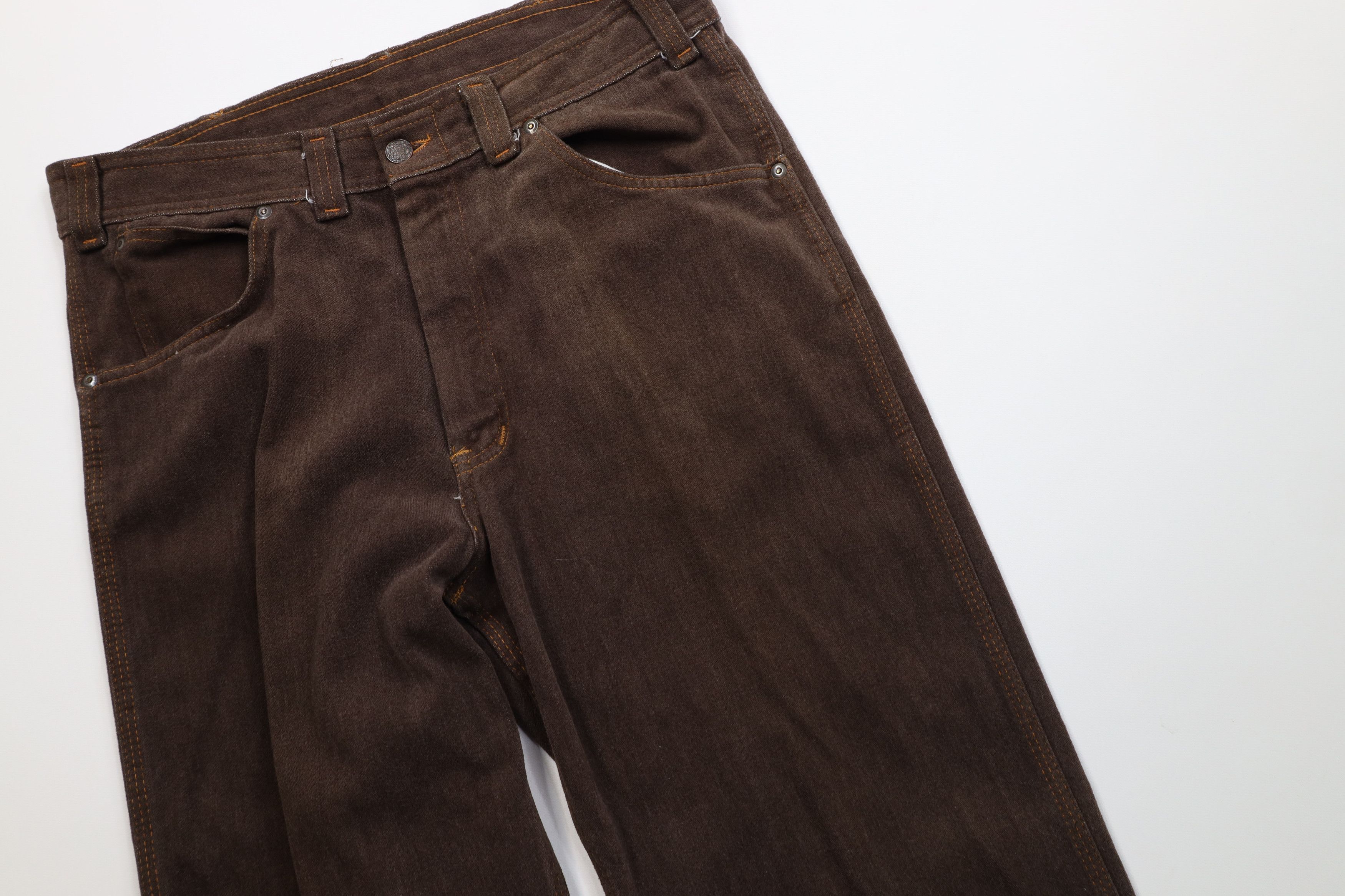 Vintage Vintage 70s Streetwear Cotton Chamois Cloth Wide Leg Pants Size US 32 / EU 48 - 6 Thumbnail