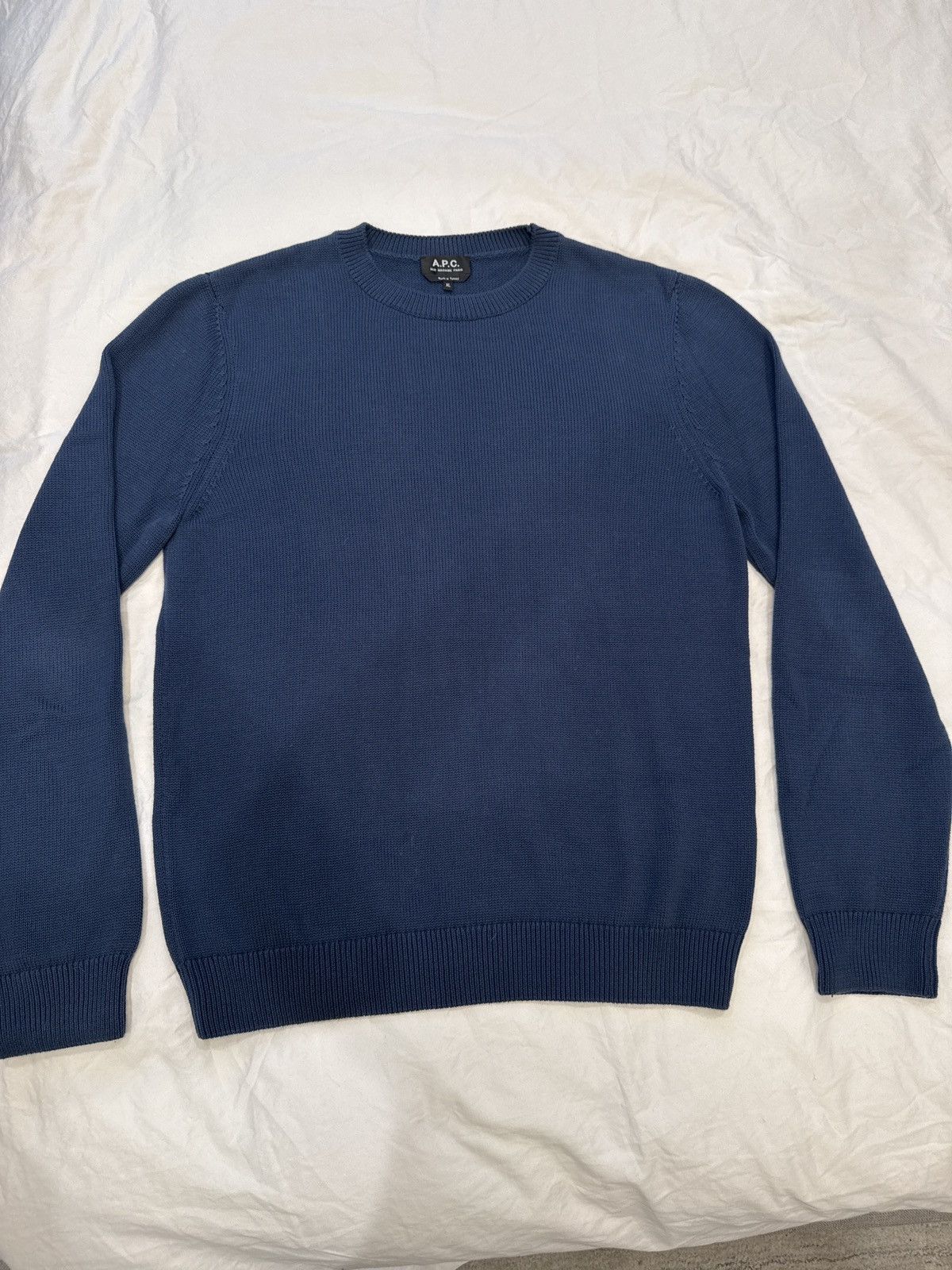 A.P.C. APC Blue Knit Sweater Size US XL / EU 56 / 4 - 1 Thumbnail