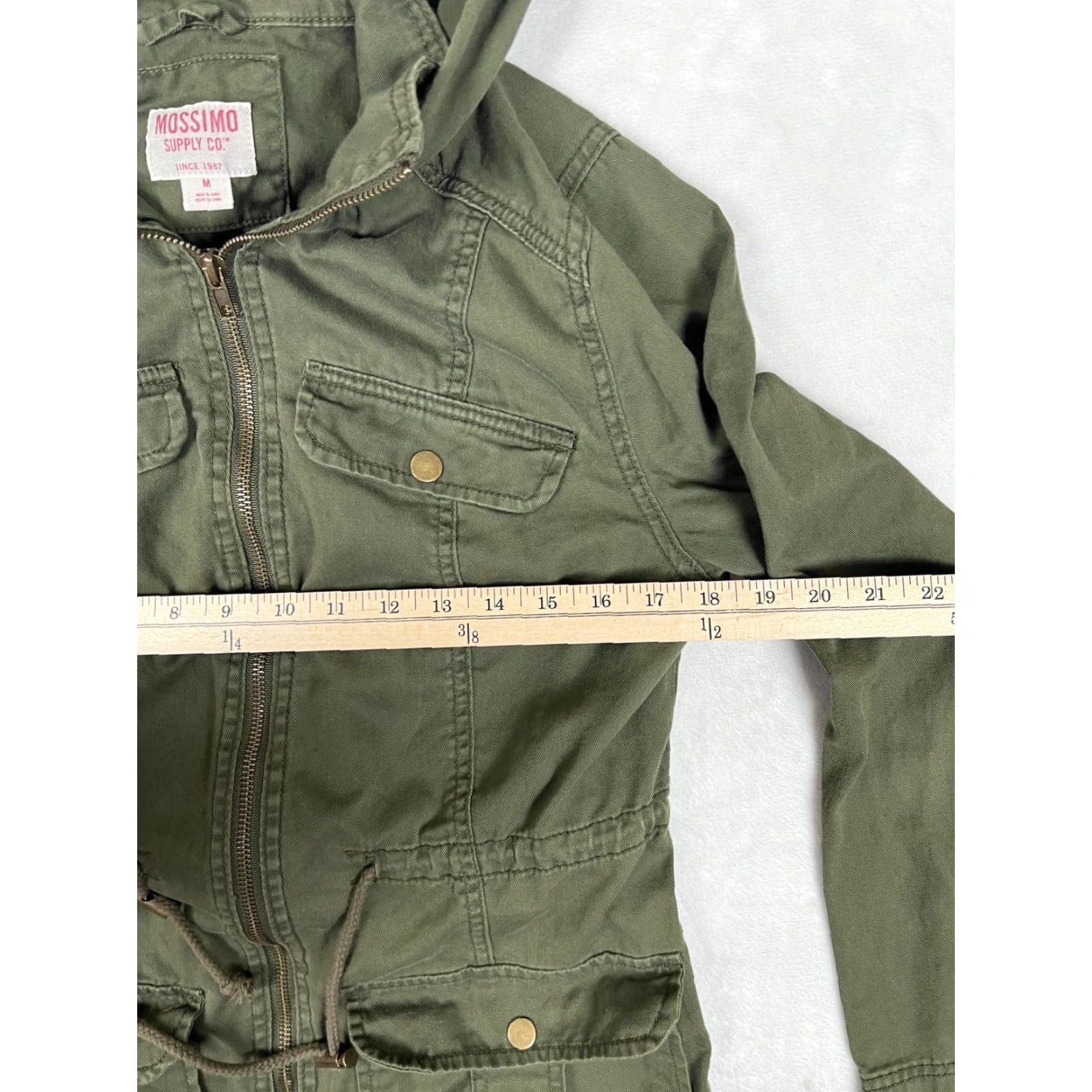 Mossimo Mossimo Supply Co Jacket Womens M Green Hooded Anorak Utility Zip Field Jacket/Coat Size M / US 6-8 / IT 42-44 - 4 Thumbnail