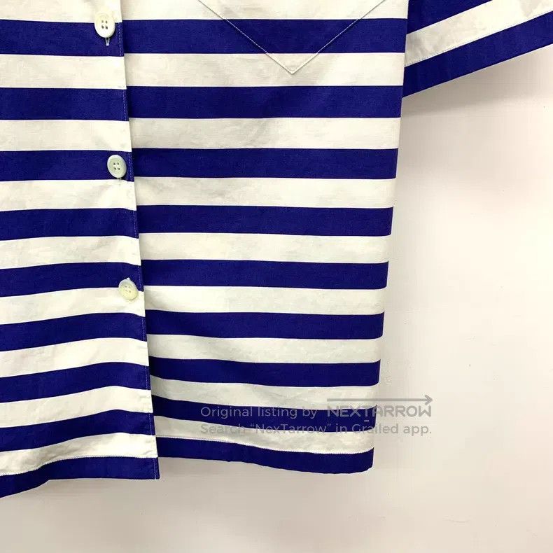 Prada Prada Colour-matched striped triangle cotton lapel single- Size US XXS / EU 40 - 4 Thumbnail