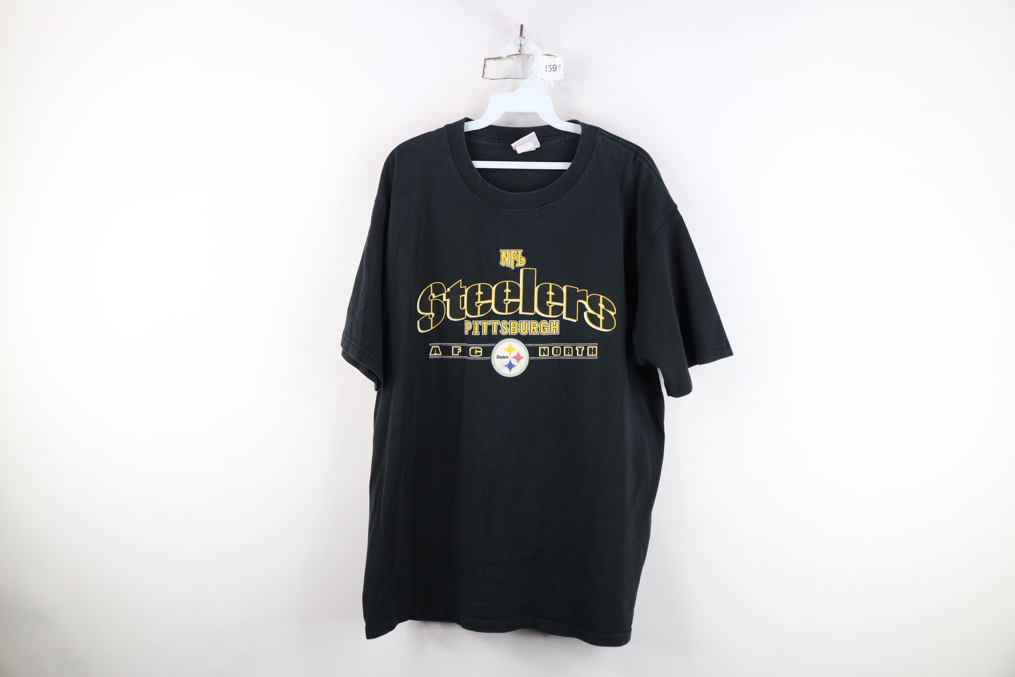Vintage Vintage 90s Y2K Spell Pittsburgh Steelers Football T-Shirt Size US L / EU 52-54 / 3 - 1 Thumbnail