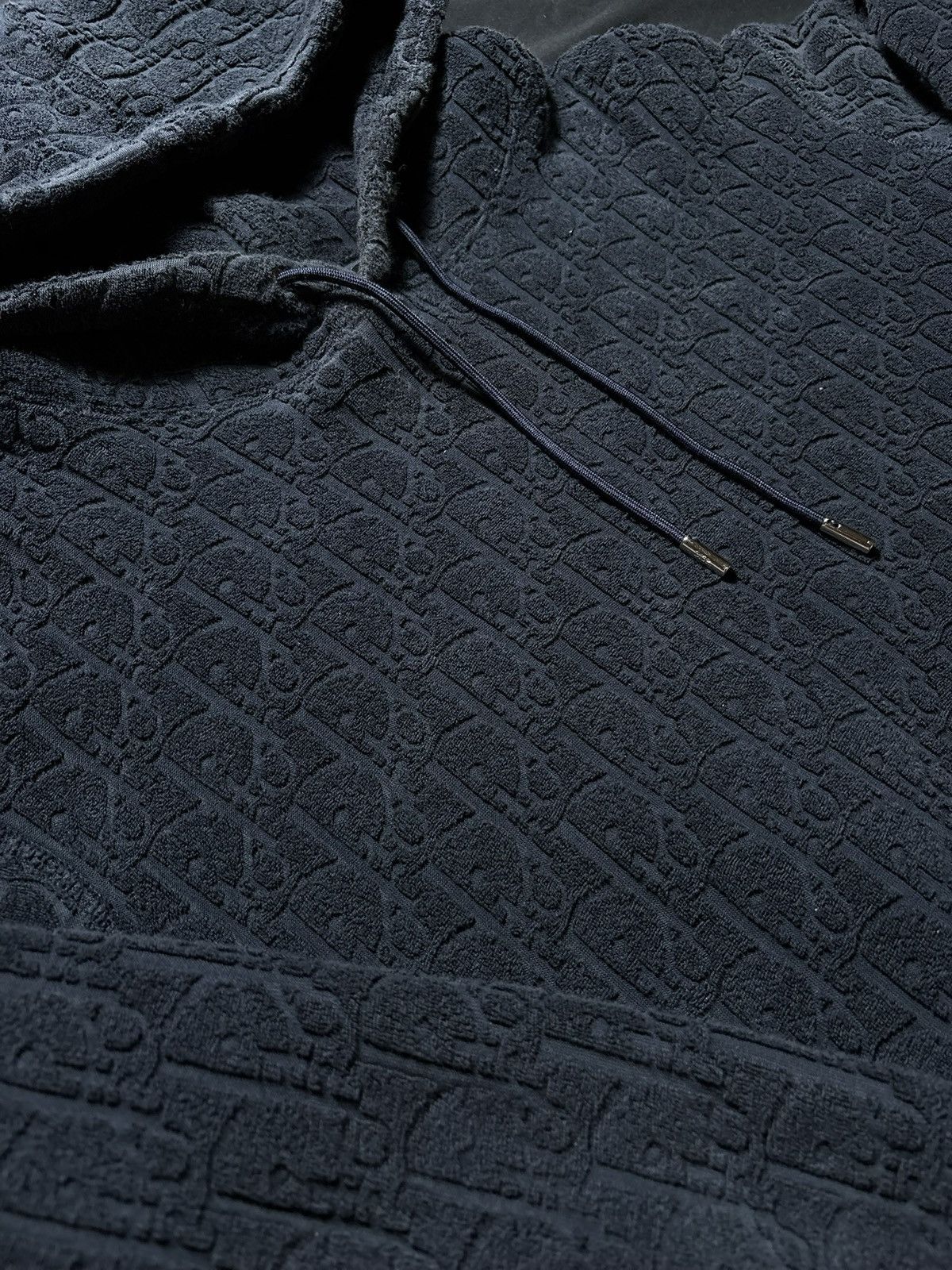 Dior Dior Navy Towel Hoodie - Size XL Size US XL / EU 56 / 4 - 2 Thumbnail