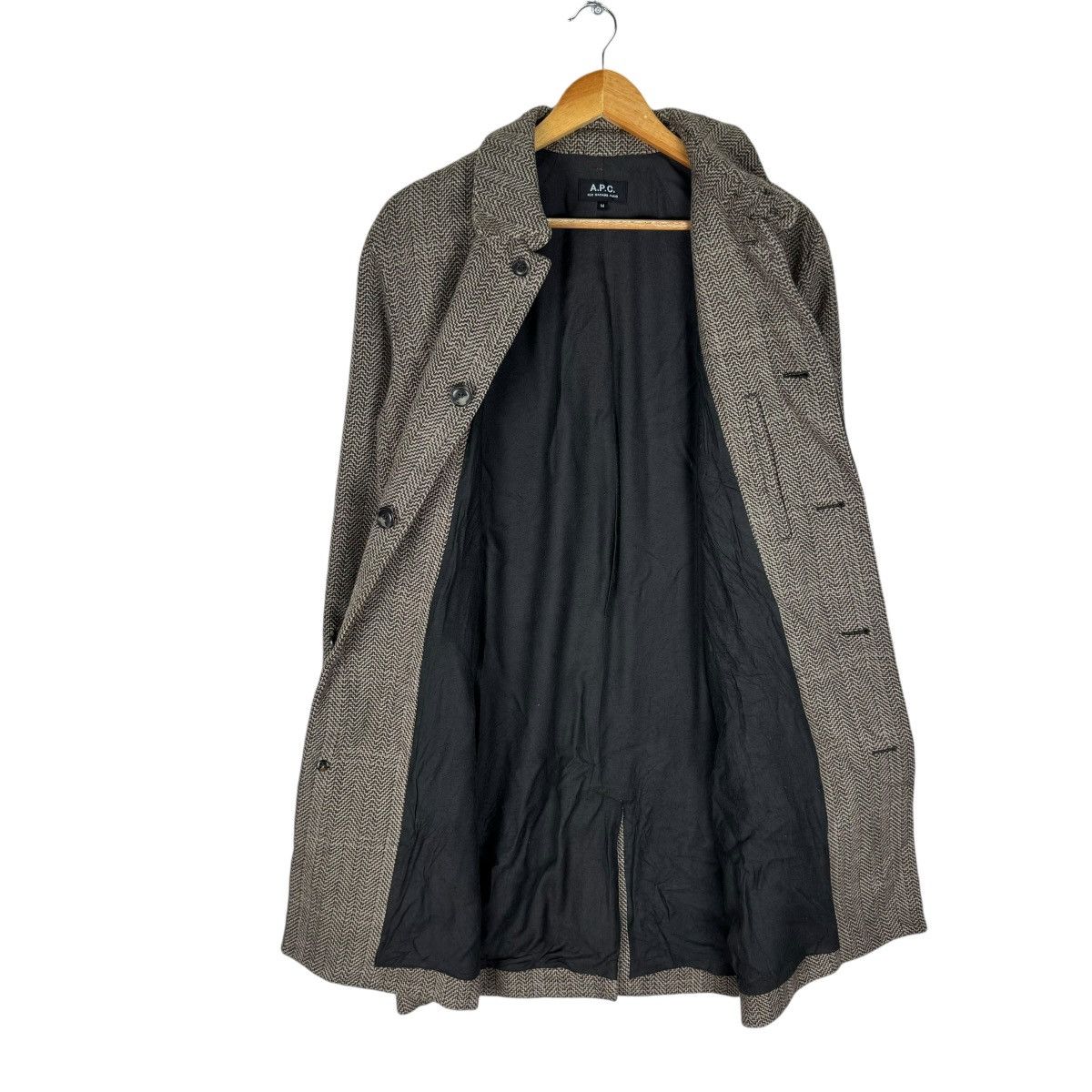 A.P.C. 🌟A.P.C RUE PARIS PETE HERRINGBONE LONG COAT JACKET Size US M / EU 48-50 / 2 - 9 Thumbnail
