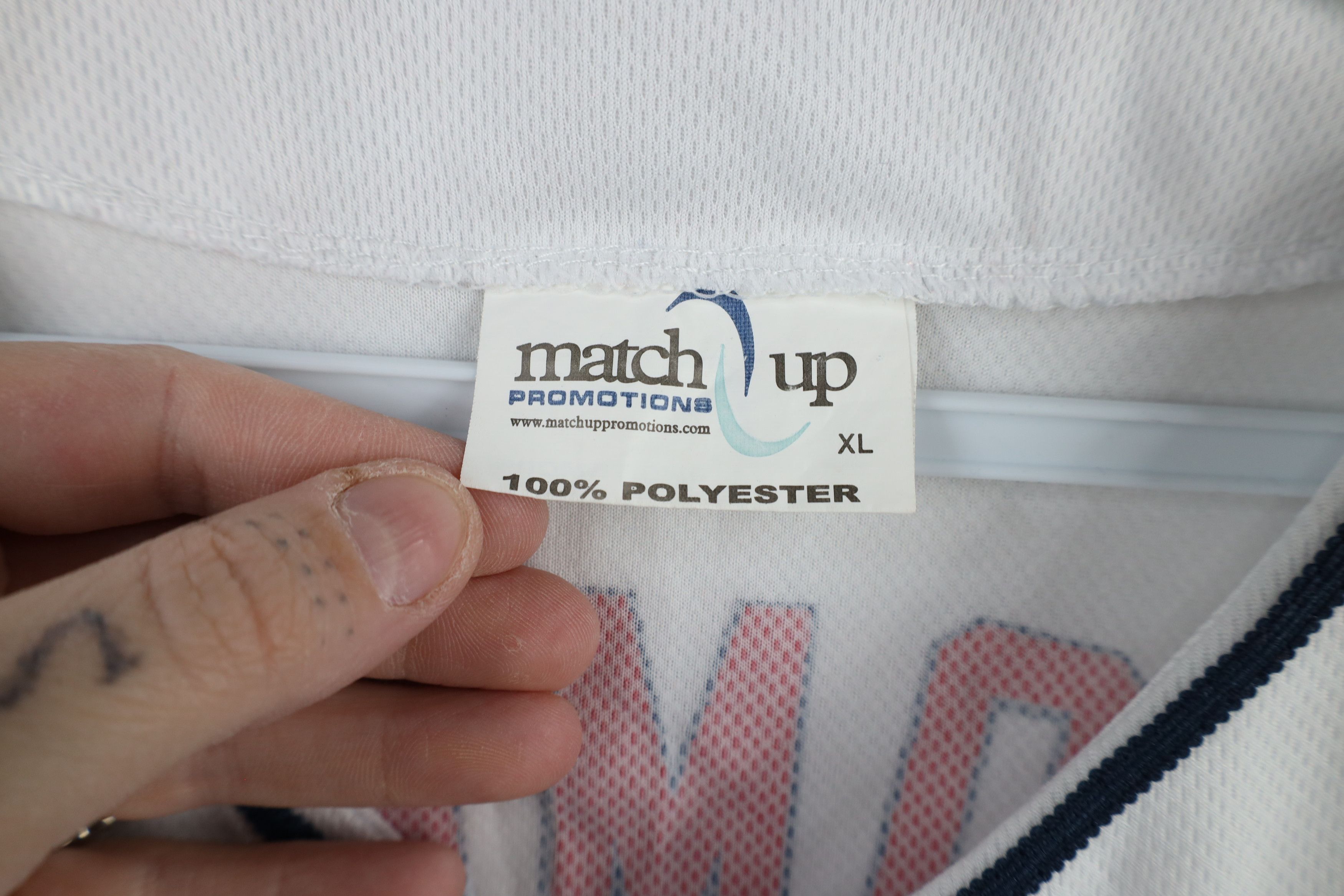 Vintage Vintage Cleveland Indians Baseball Jersey White Polyester Size US XL / EU 56 / 4 - 7 Thumbnail