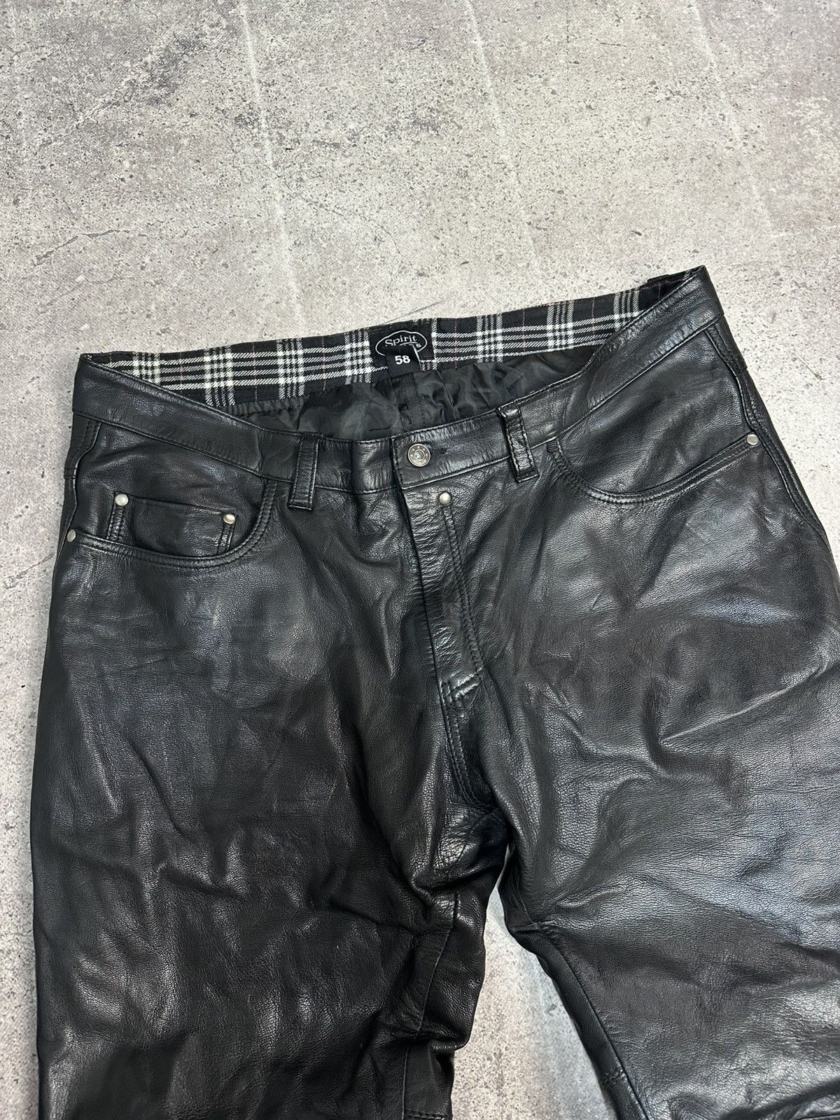 Leather Vintage Spirit Motors by Polo Leather Pants Black Riding Y2K Size US 36 / EU 52 - 10 Thumbnail
