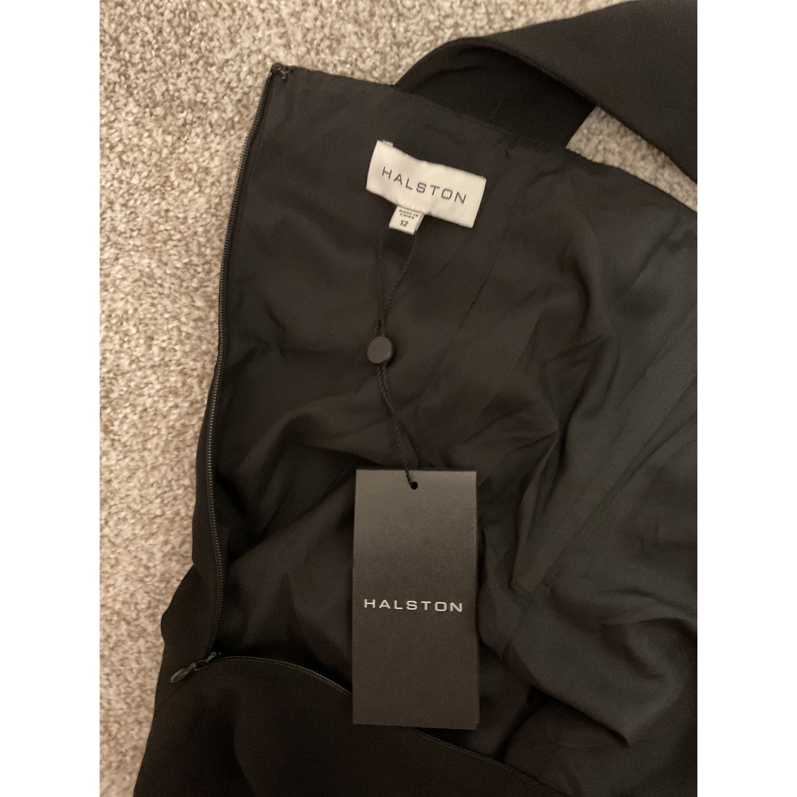 Halston NWT Halston Andie Stretch Crepe Mini Dress in Jet Black, 12 Size XL / US 12-14 / IT 48-50 - 8 Thumbnail