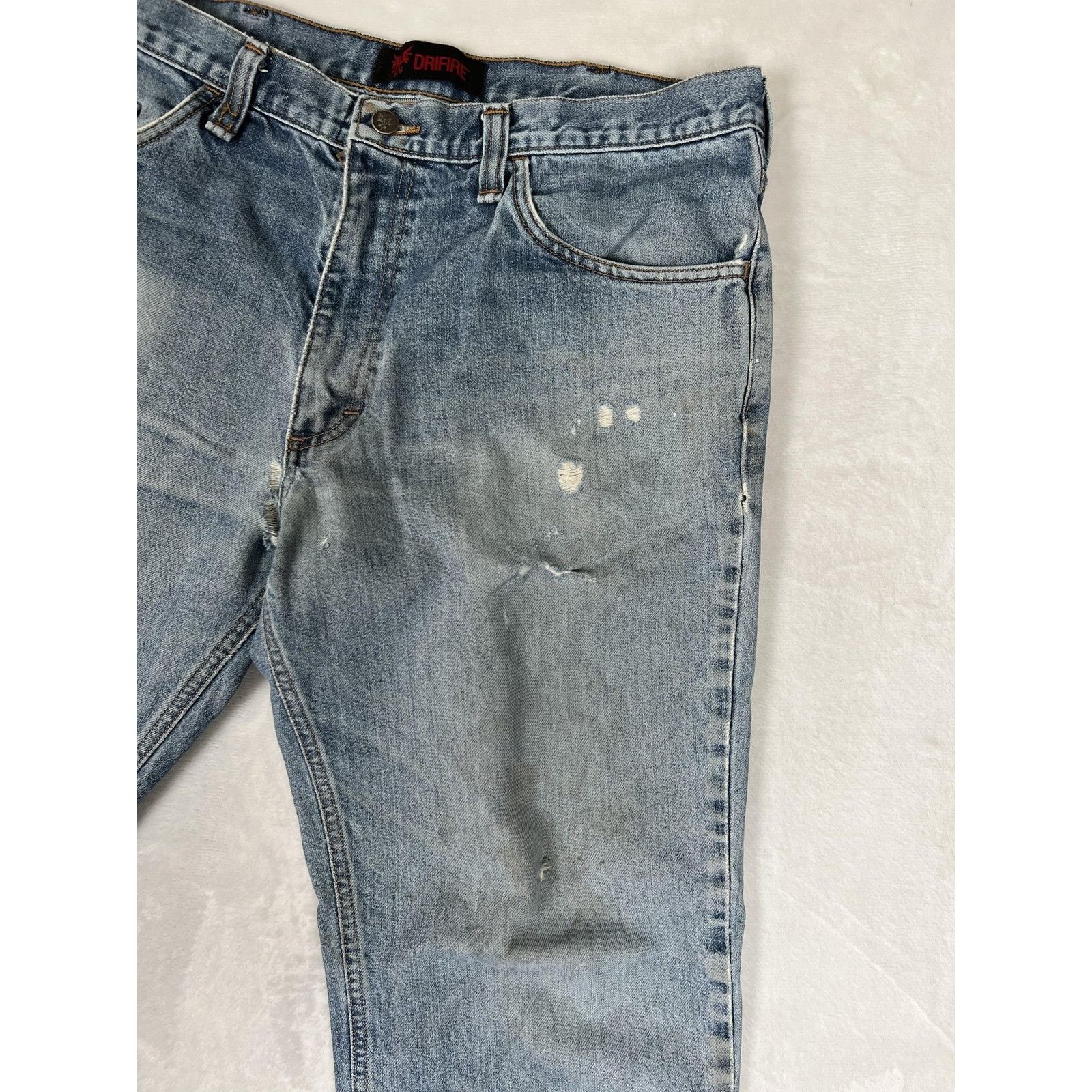 Other DRIFIRE Jeans Mens Blue FR Flame Resistant Work Denim Size 3 Size US 34 / EU 50 - 4 Thumbnail