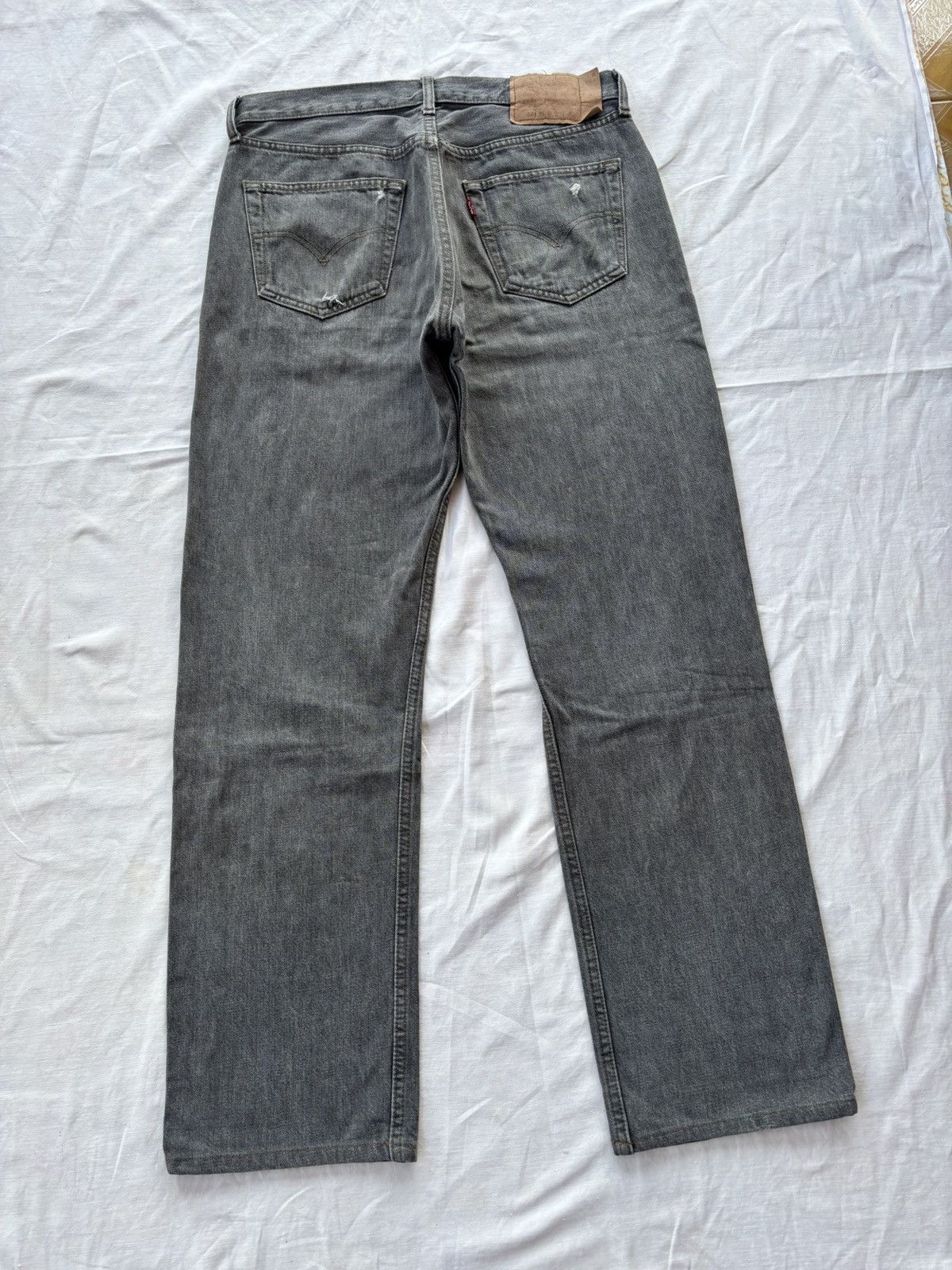 Kapital Vintage Levis 501 FADED BLACK Distressed Denim Jeans Size US 32 / EU 48 - 4 Thumbnail