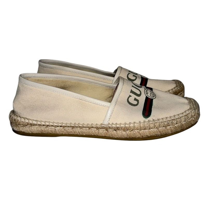 Gucci Gucci Charlotte Platform Cream Canvas Espadrilles Size 39 Size US 9 / IT 39 - 3 Thumbnail