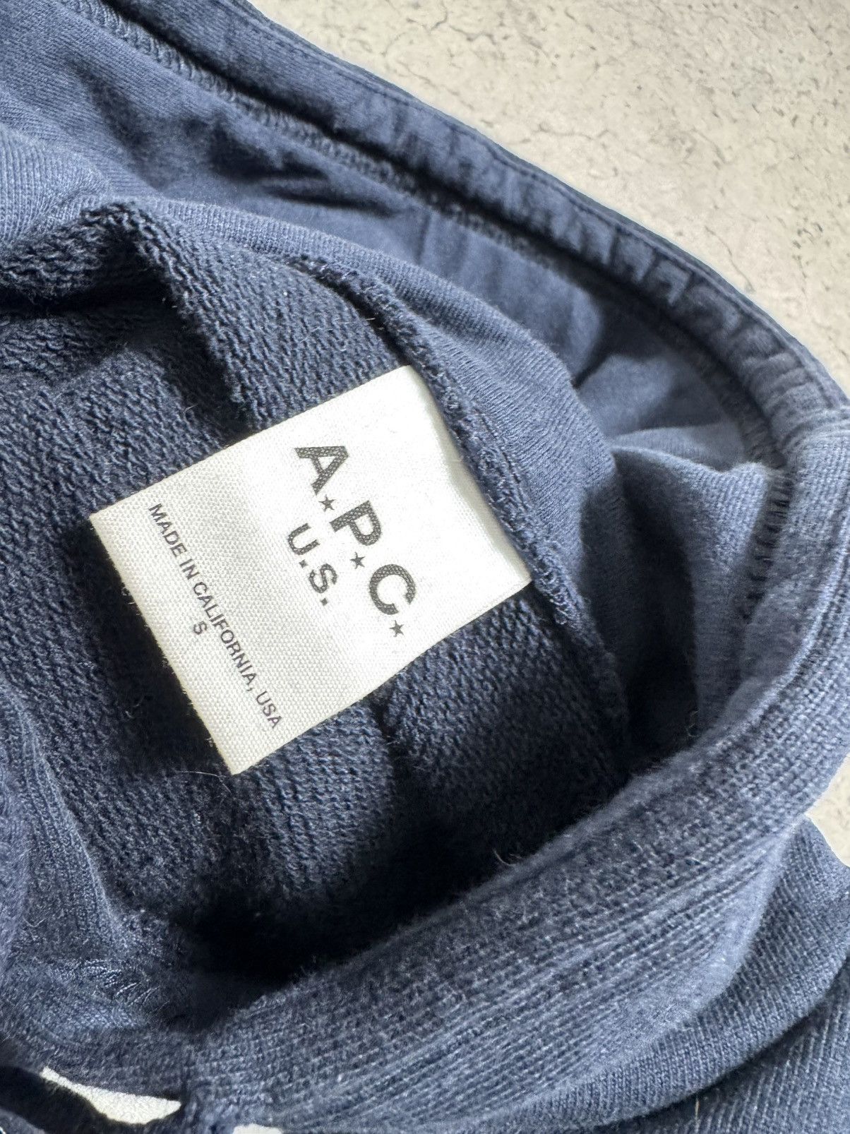 A.P.C. A.P.C USA Hoodie Navy Big Logo Size S Size US S / EU 44-46 / 1 - 6 Thumbnail