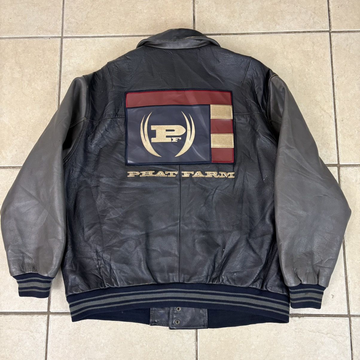 Phat Farm Phat Farm Vintage Y2K Leather Jacket Size 2XL Size US XXL / EU 58 / 5 - 4 Thumbnail