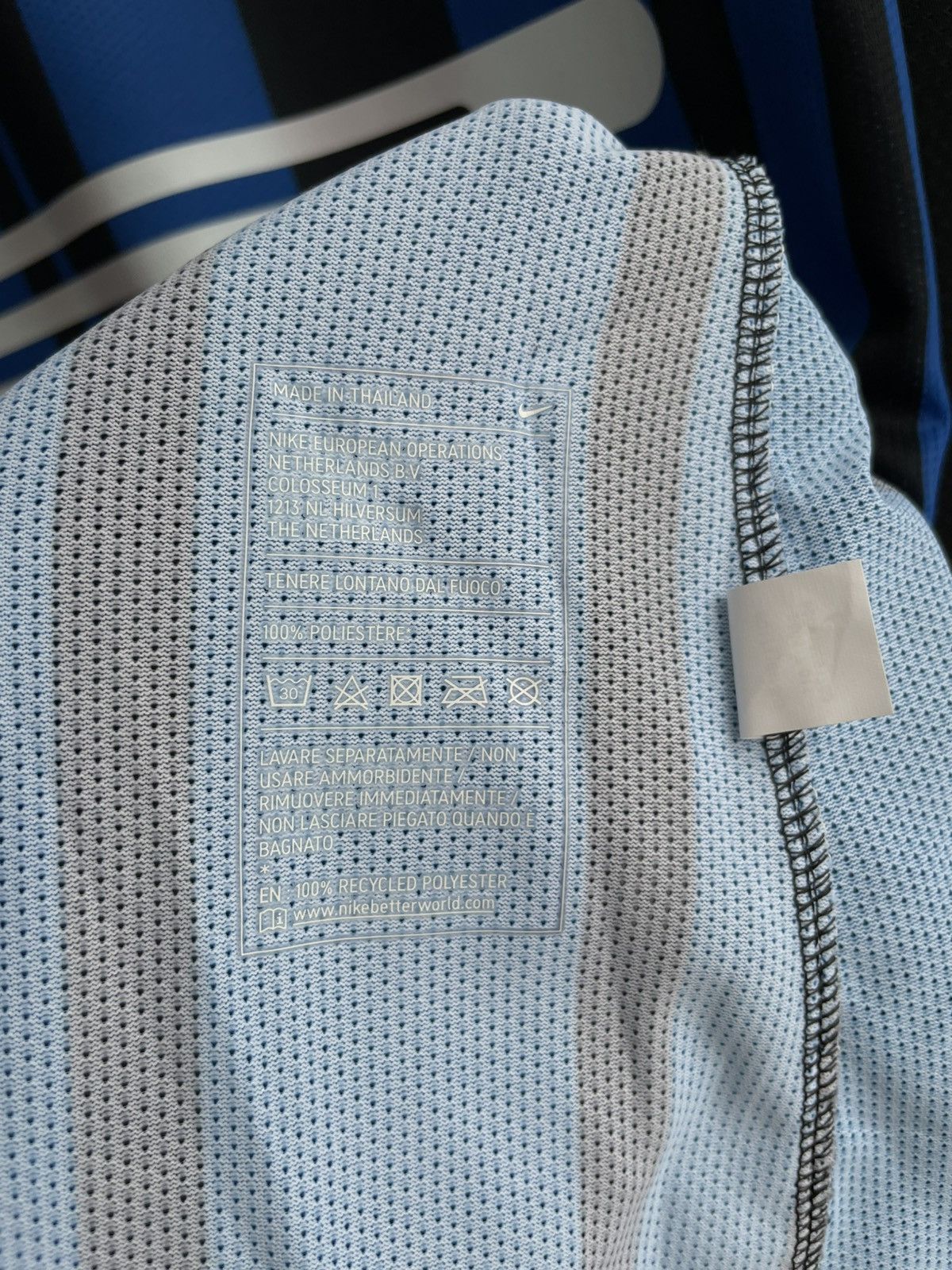 Nike Inter Milan 2017 2018 Player Issue Match Worn? Shirt Jersey Size US L / EU 52-54 / 3 - 14 Thumbnail