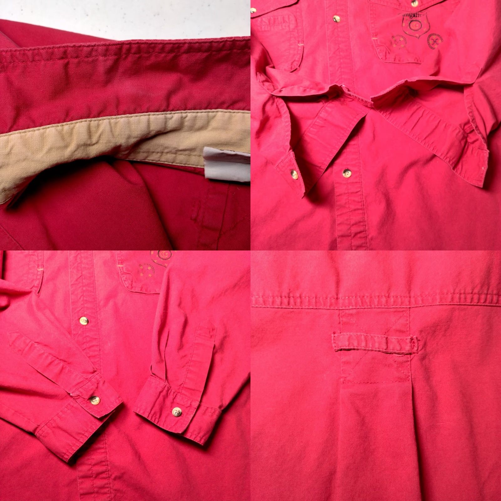 Vintage VINTAGE Gitano Shirt Medium Red Button-Up Long Sleeve Casual 1990s Retro Grunge Vintage 80s 90s Men Gitano Mens Size US M / EU 48-50 / 2 - 9 Thumbnail