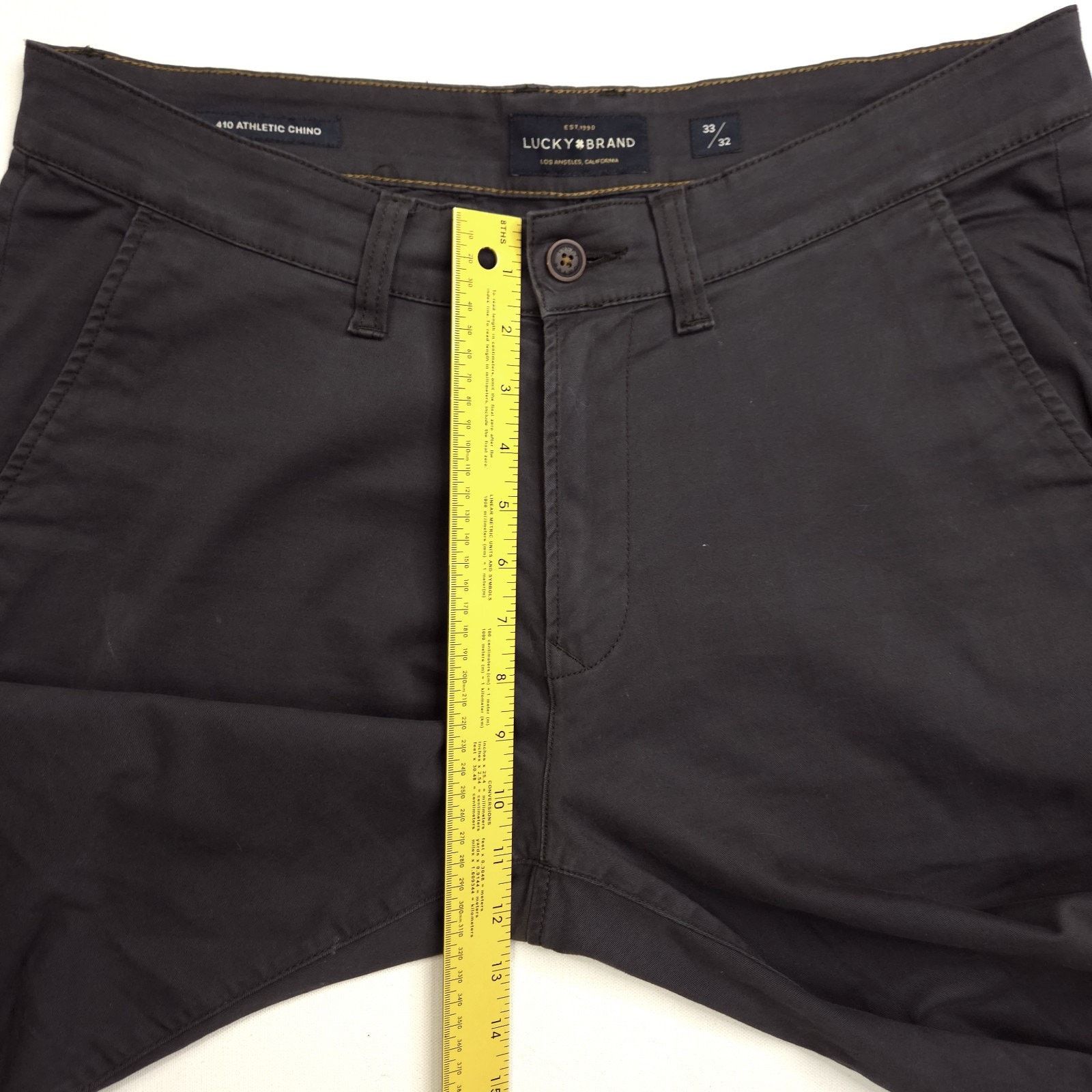 Lucky Brand Lucky Brand 410 Athletic Chino Pants Mens 33x32 (Actual 36W) Size US 33 - 5 Thumbnail